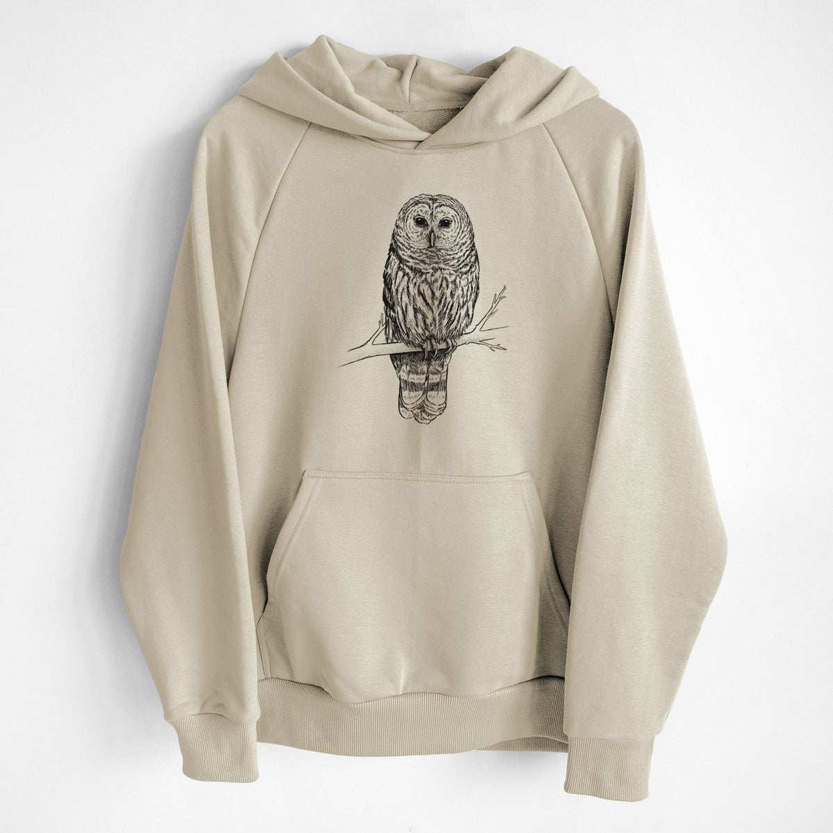 Barred Owl - Strix varia - UltraLuxe Heavyweight French Terry Hoodie