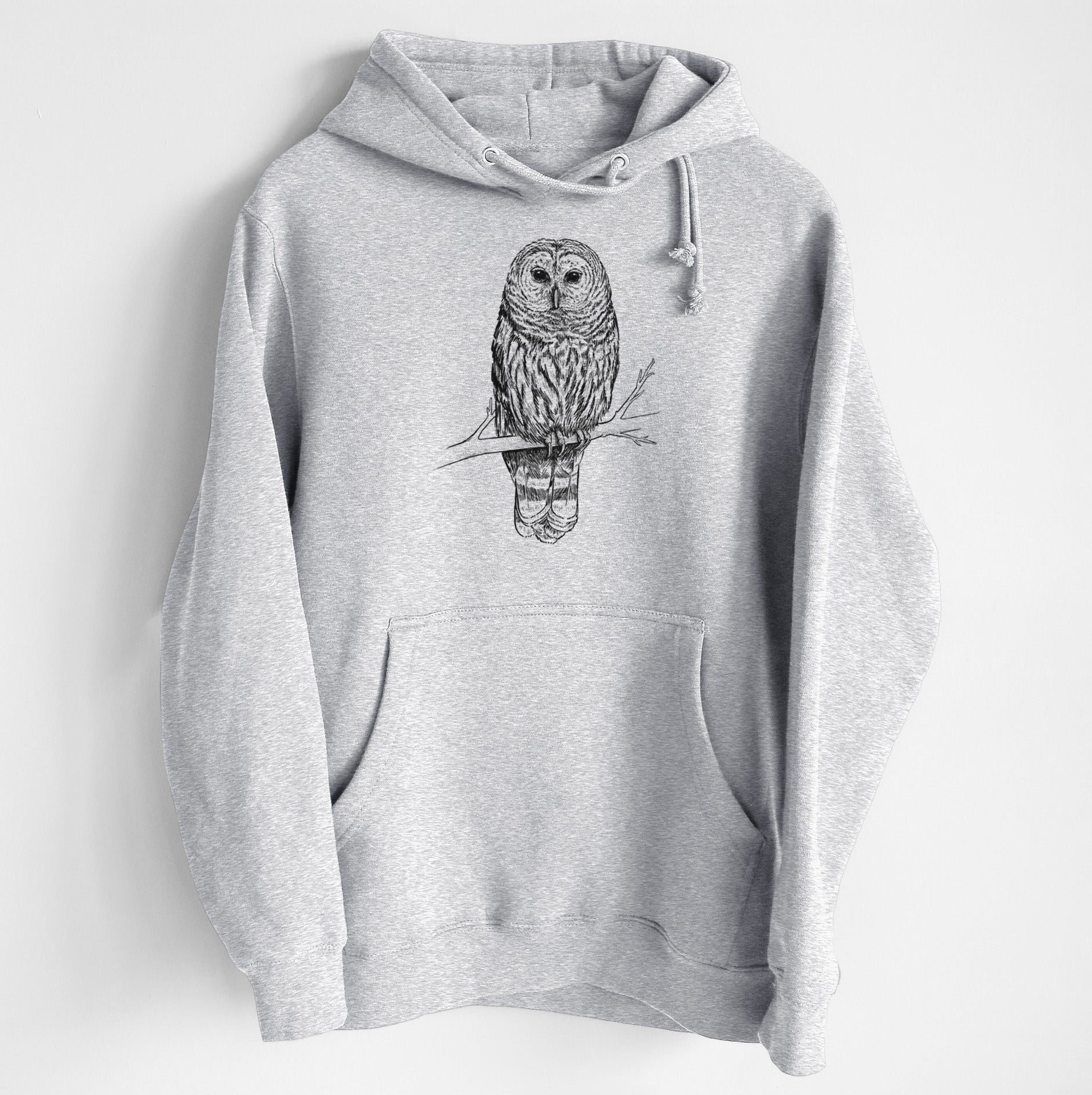 Barred Owl - Strix varia - Heavyweight Fleece Hoodie