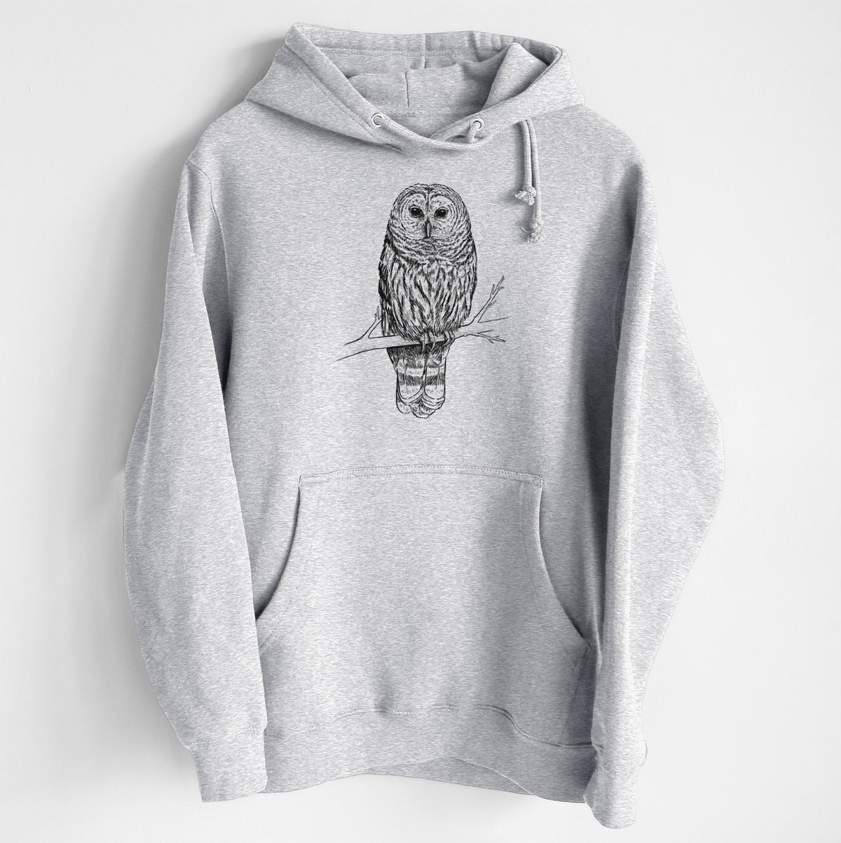 Barred Owl - Strix varia - Heavyweight Fleece Hoodie