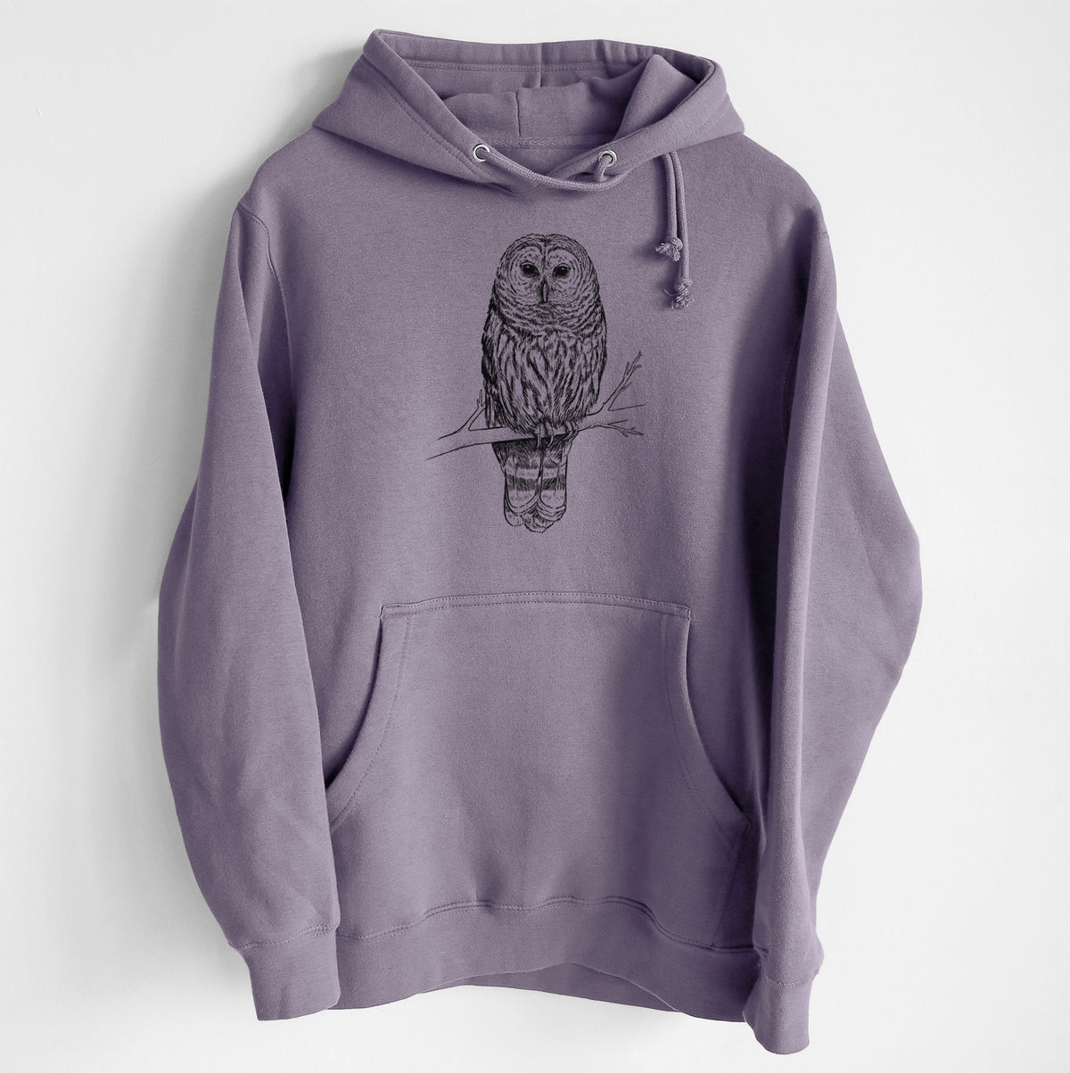 Barred Owl - Strix varia - Heavyweight Fleece Hoodie