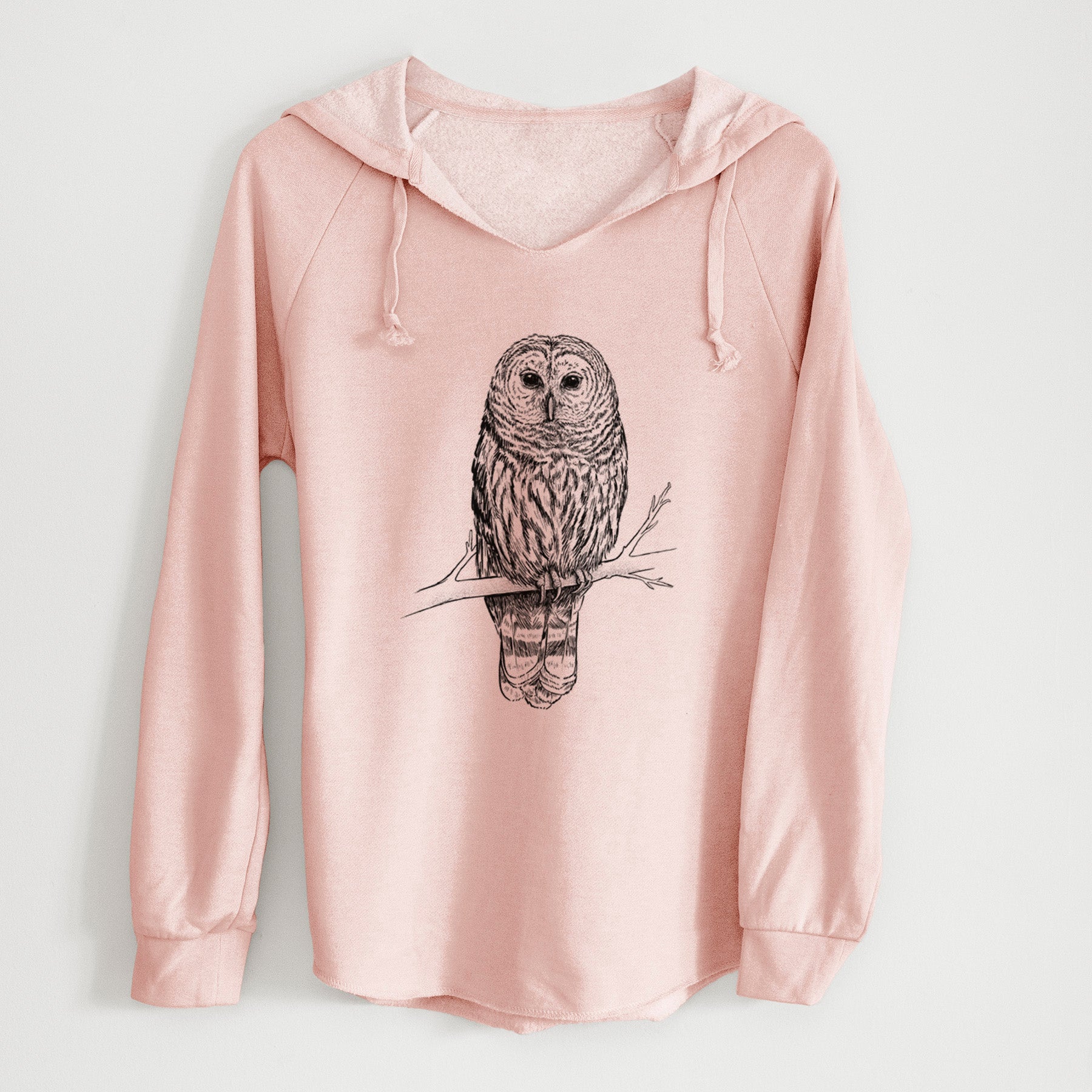 Barred Owl - Strix varia - Cali Wave Hooded Sweatshirt