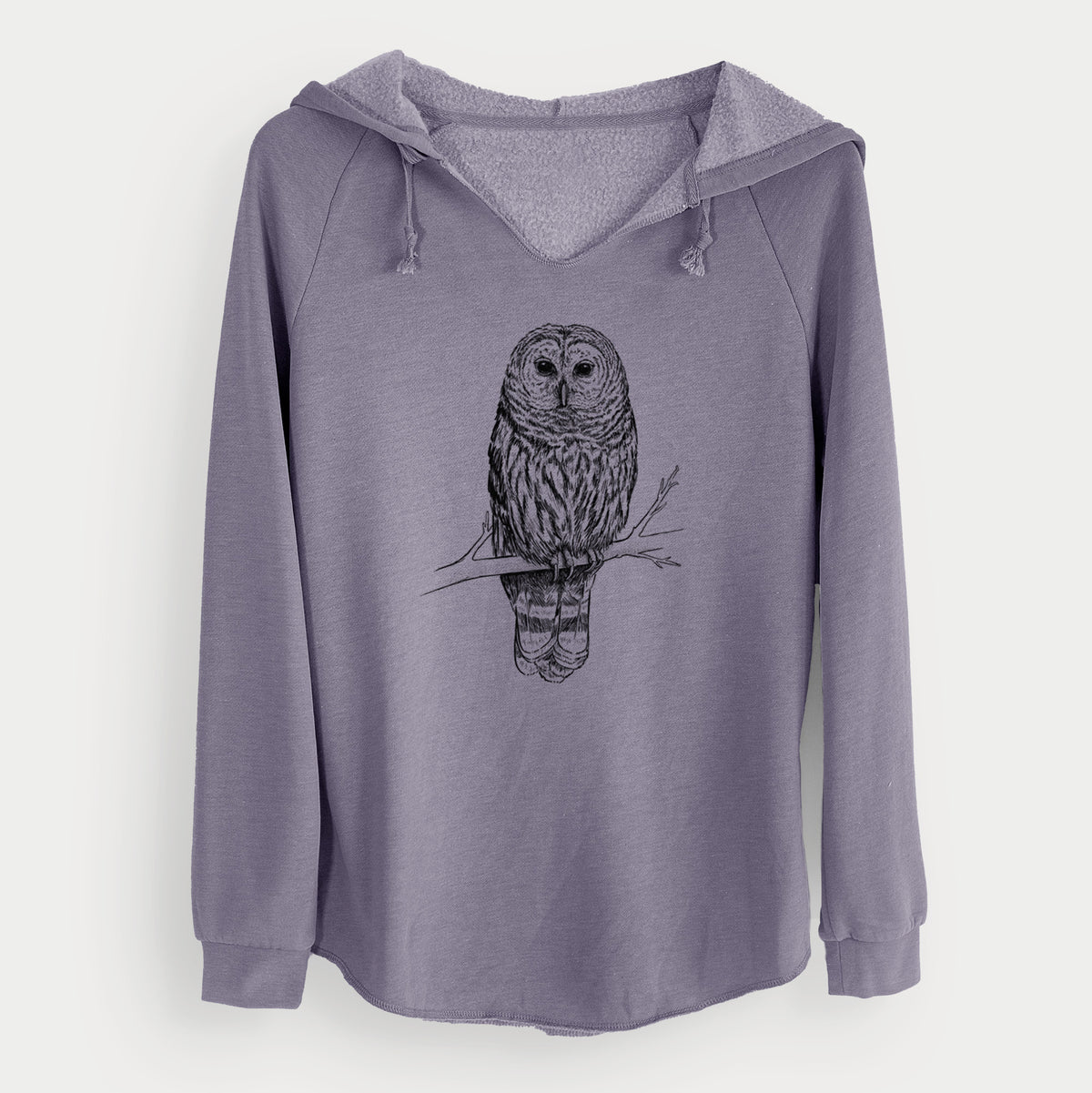Barred Owl - Strix varia - Cali Wave Hooded Sweatshirt