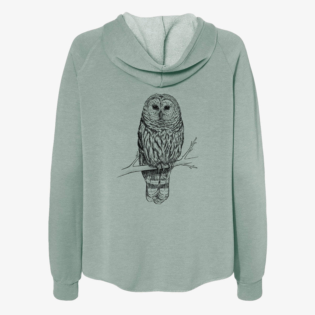 Barred Owl - Strix varia - Women&#39;s Cali Wave Zip-Up Sweatshirt