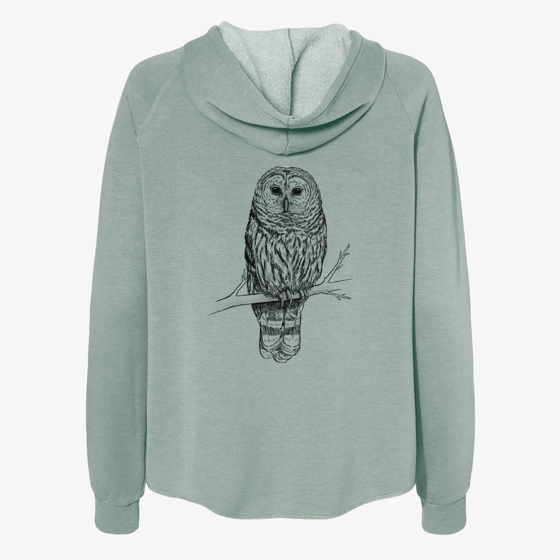 Barred Owl - Strix varia - Women's Cali Wave Zip-Up Sweatshirt
