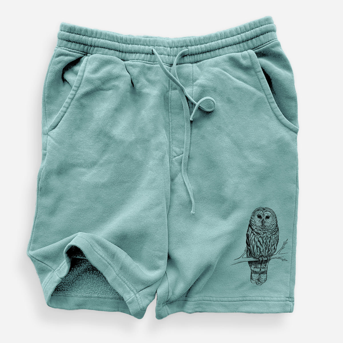 Barred Owl - Strix varia - Unisex Pigment Dyed Shorts