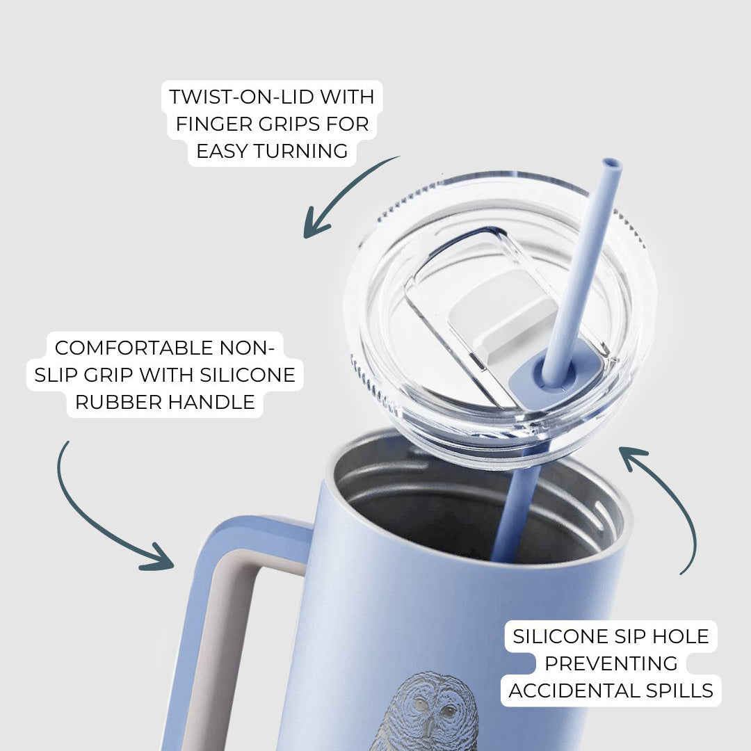 Barred Owl - Strix varia - 40oz Skinny Recharge Tumbler