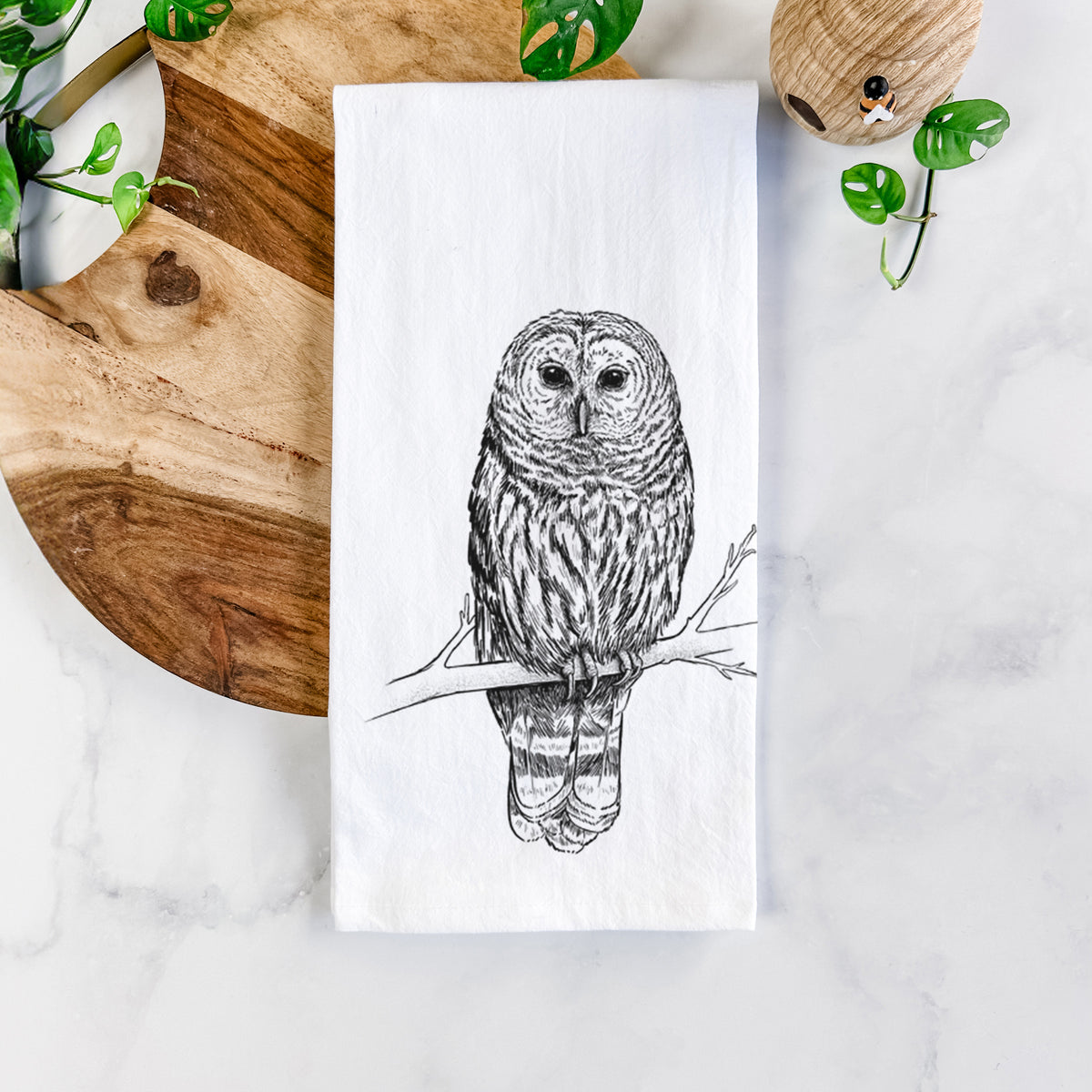 Barred Owl - Strix varia Tea Towel