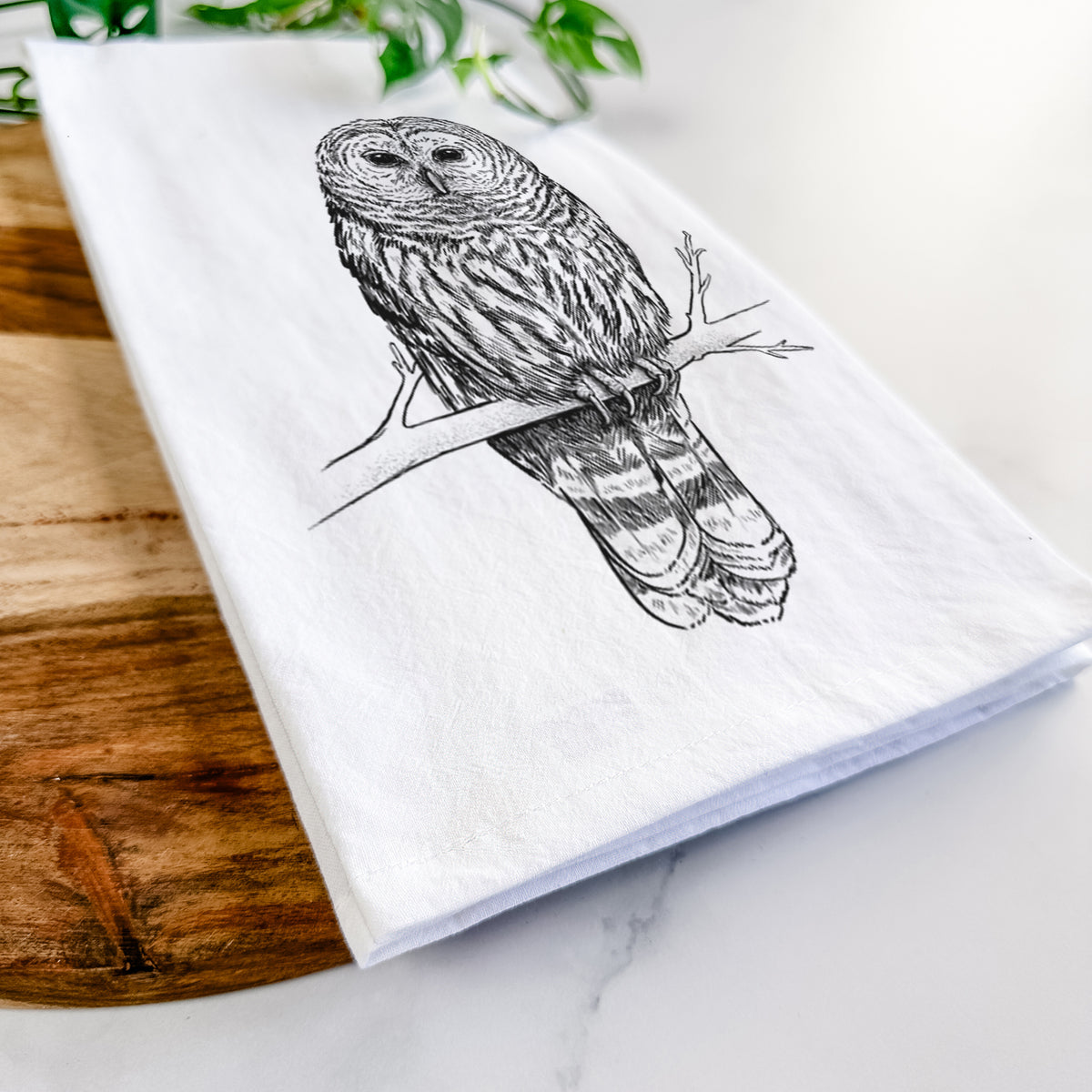 Barred Owl - Strix varia Tea Towel