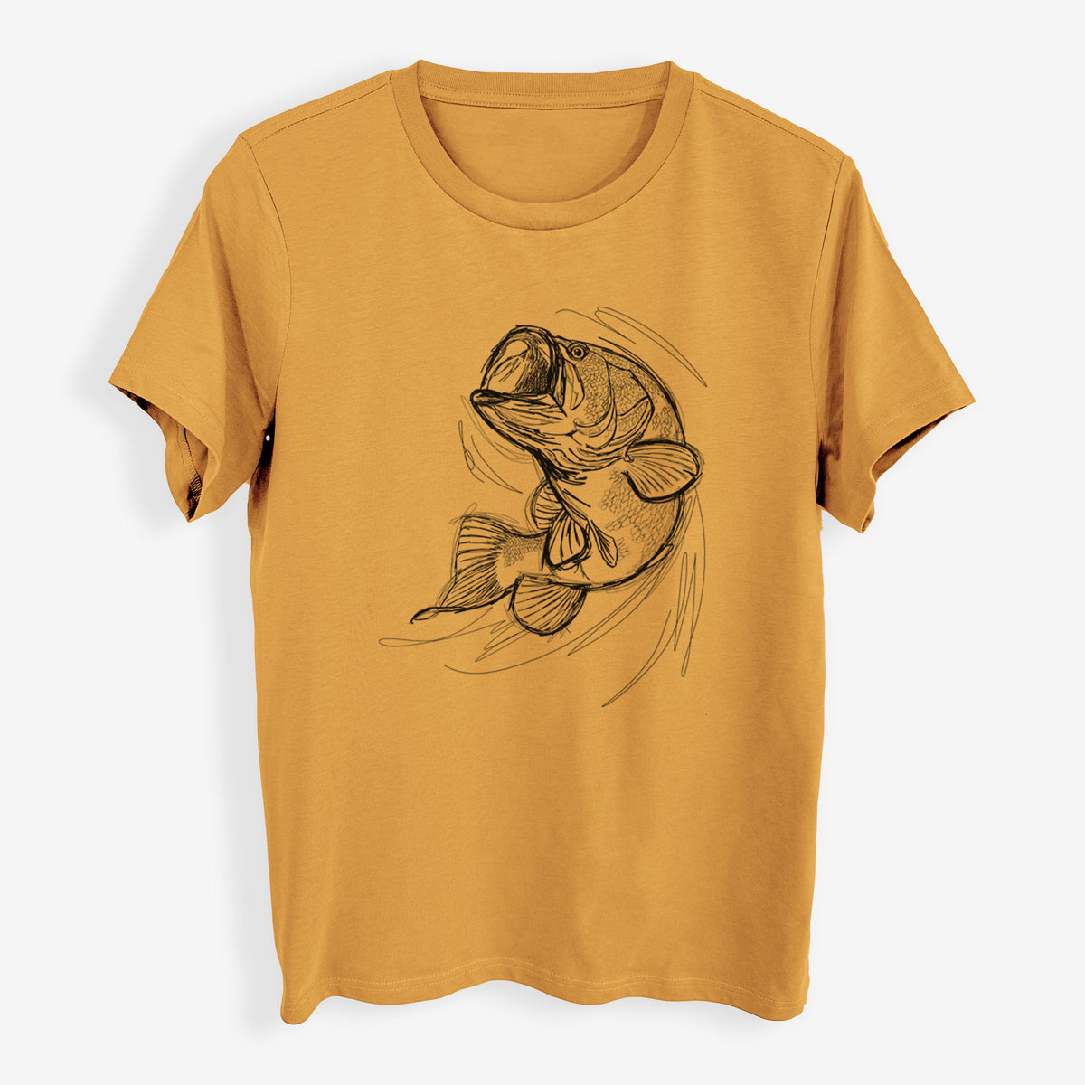 Largemouth Bass Fish - Micropterus salmoides - Womens Everyday Maple Tee