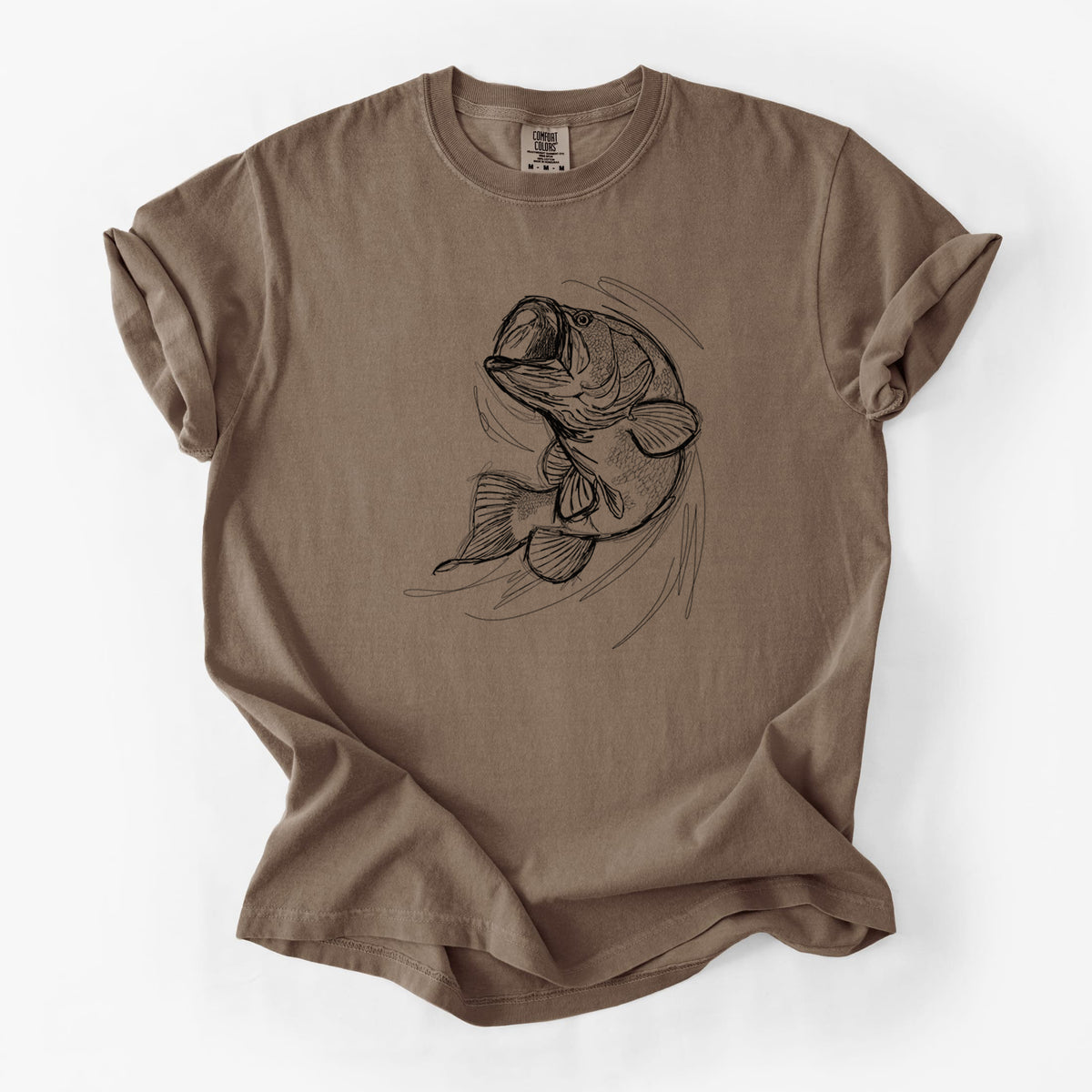 Largemouth Bass Fish - Micropterus salmoides - Unisex Comfort Colors Garment-Dyed Heavyweight T-shirt