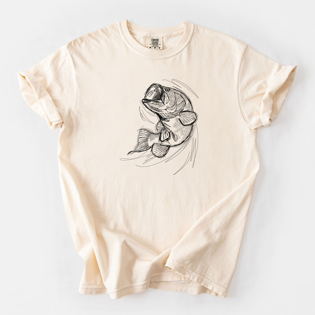 Largemouth Bass Fish - Micropterus salmoides - Unisex Comfort Colors Garment-Dyed Heavyweight T-shirt