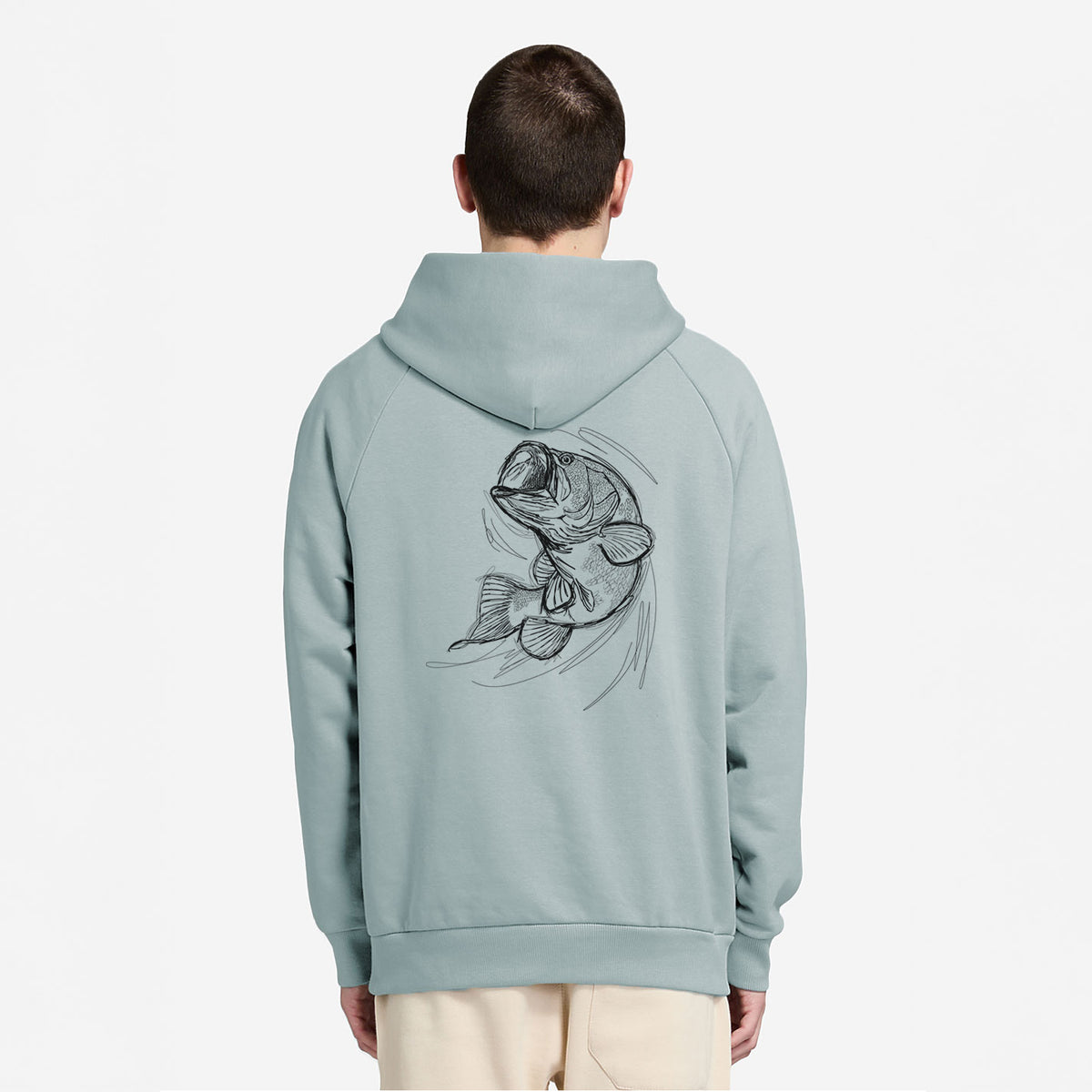 Largemouth Bass Fish - Micropterus salmoides - UltraLuxe Heavyweight French Terry Hoodie