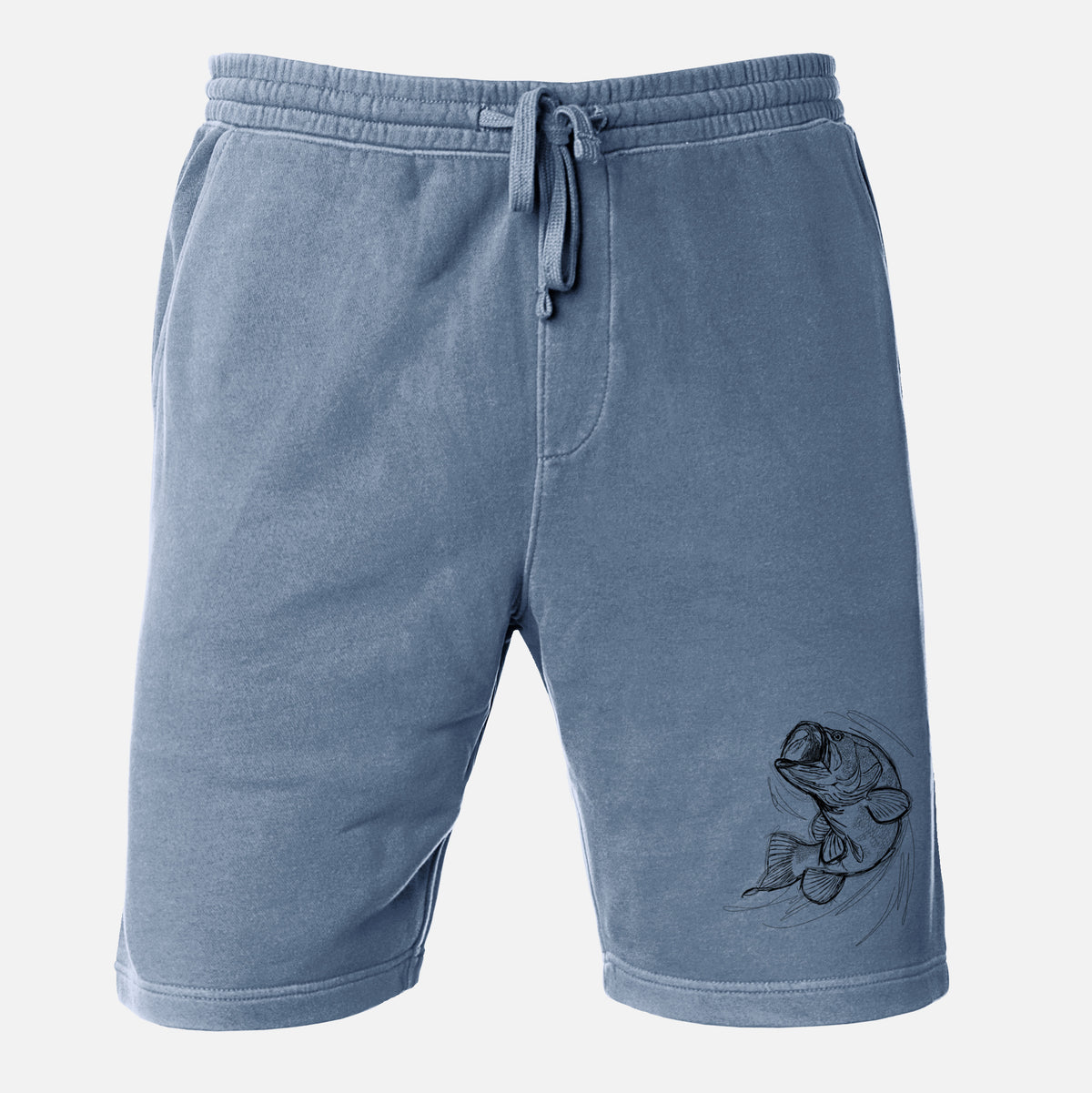 Largemouth Bass Fish - Micropterus salmoides - Unisex Pigment Dyed Shorts
