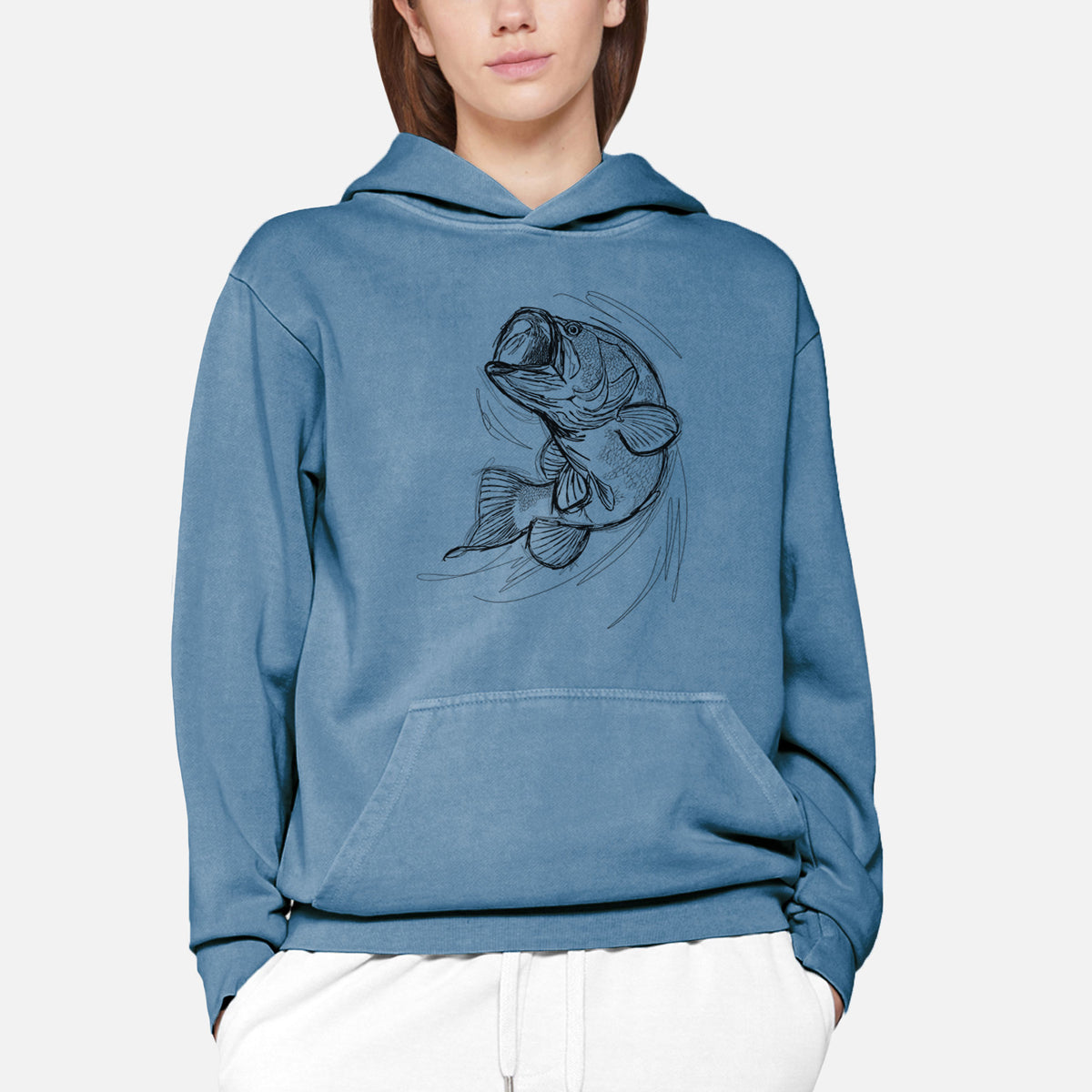 Largemouth Bass Fish - Micropterus salmoides  - Urban Heavyweight Hoodie