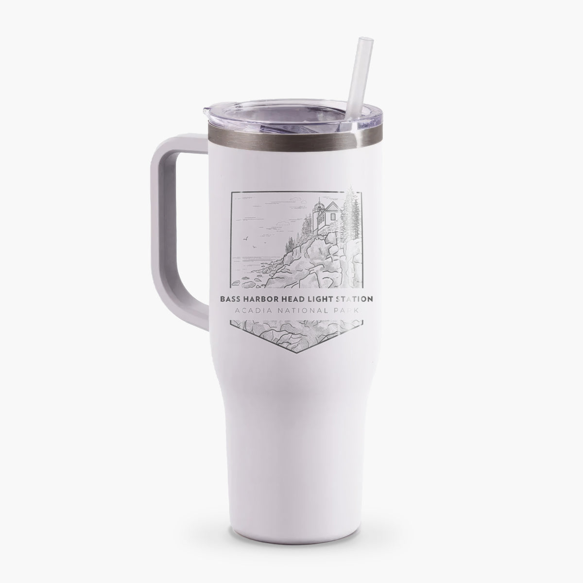 Bass Harbor Head Light Station - Acadia National Park - 40oz Tumbler with Handle