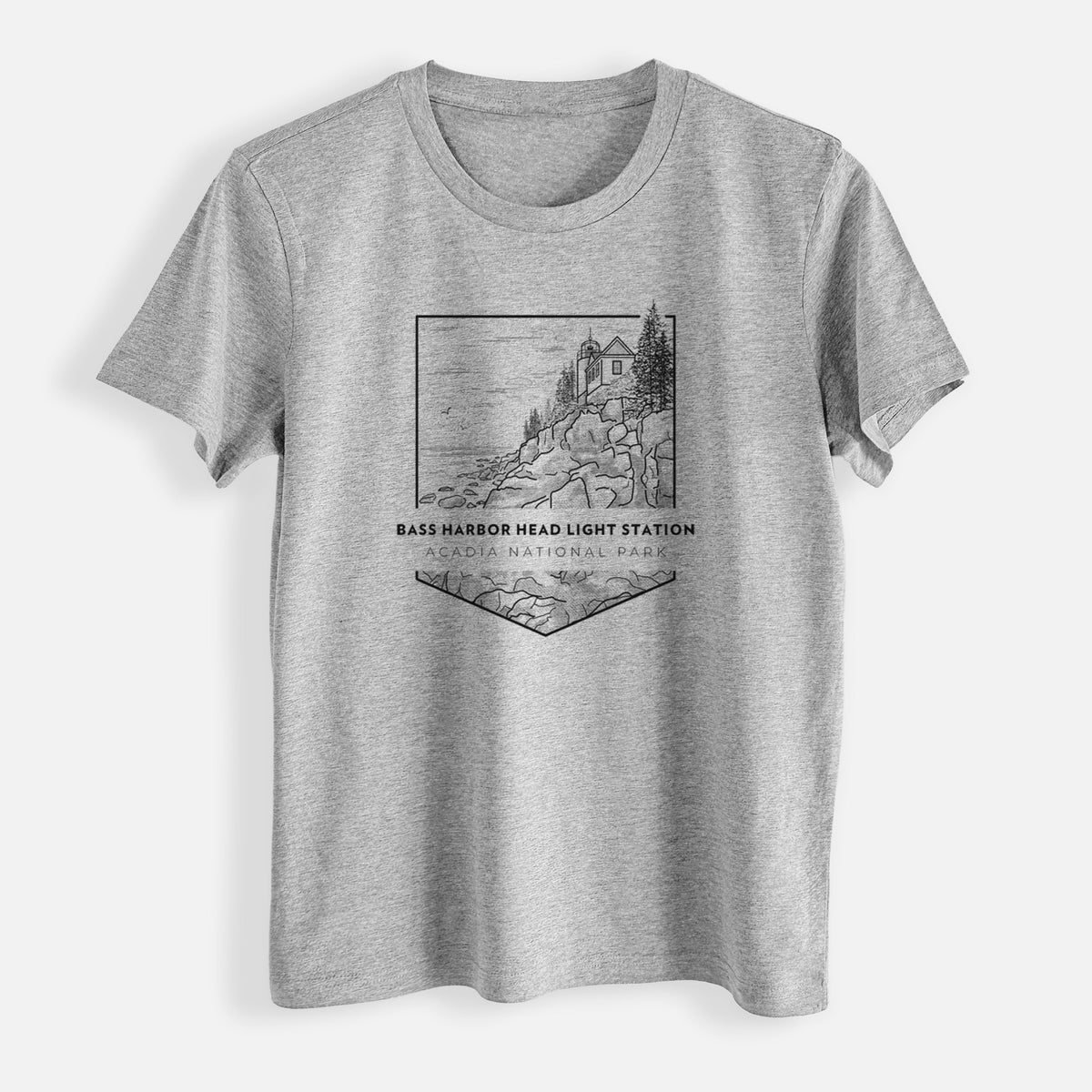 Bass Harbor Head Light Station - Acadia National Park - Womens Everyday Maple Tee