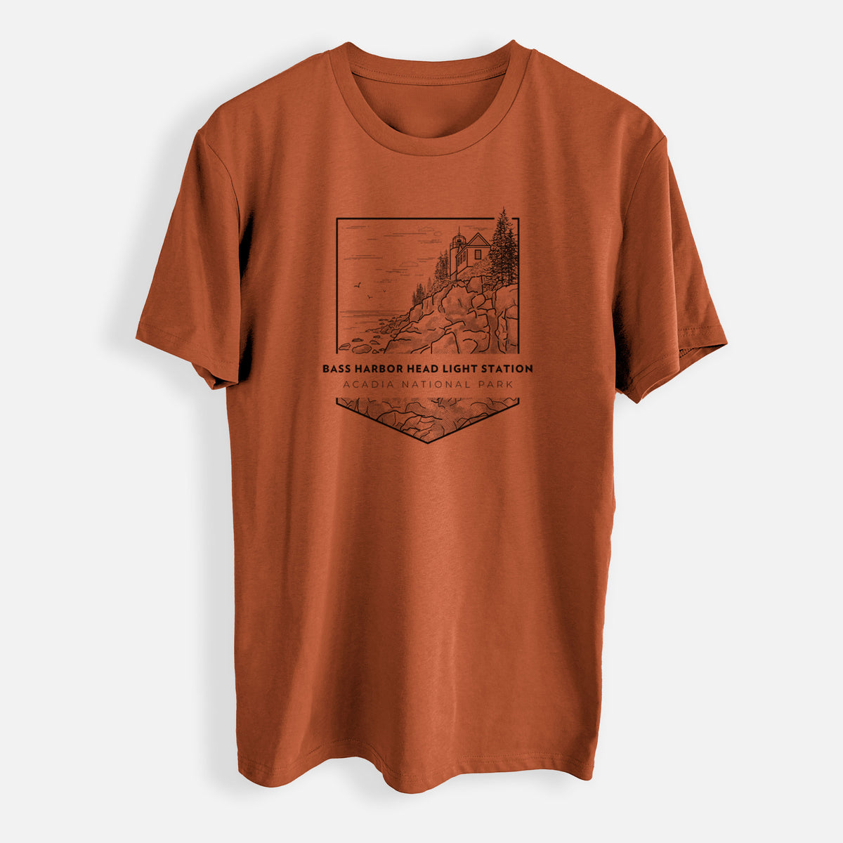 Bass Harbor Head Light Station - Acadia National Park - Mens Everyday Staple Tee