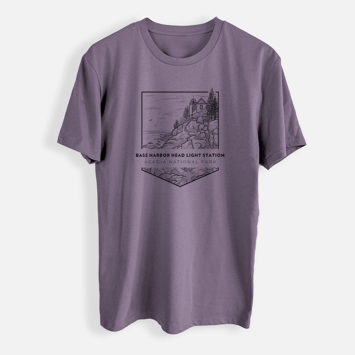 Bass Harbor Head Light Station - Acadia National Park - Mens Everyday Staple Tee