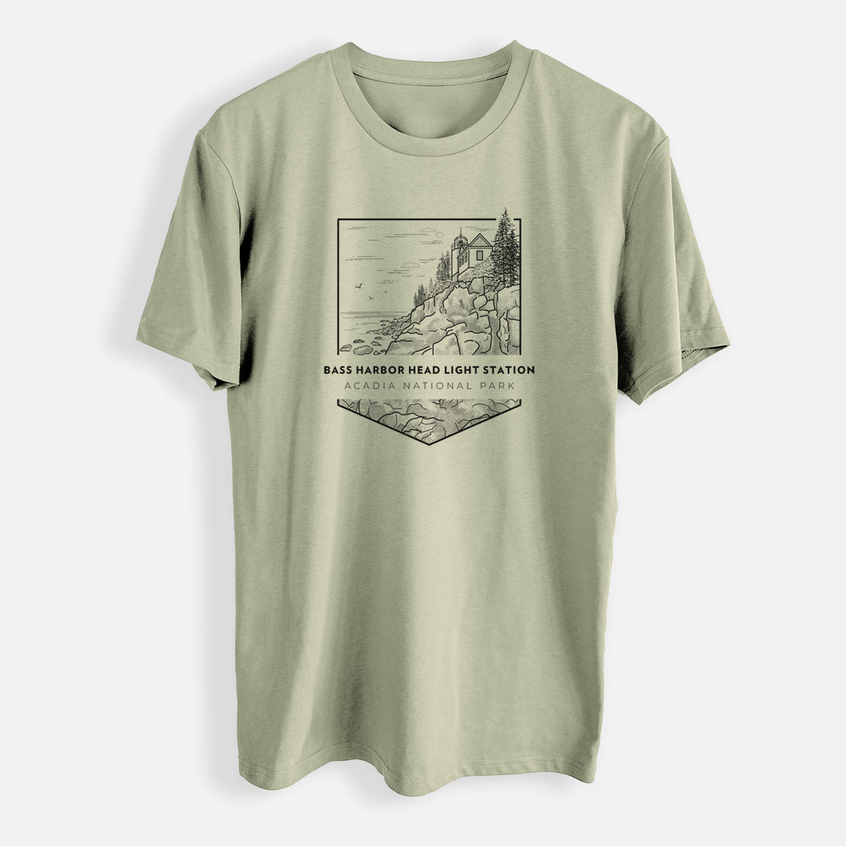 Bass Harbor Head Light Station - Acadia National Park - Mens Everyday Staple Tee