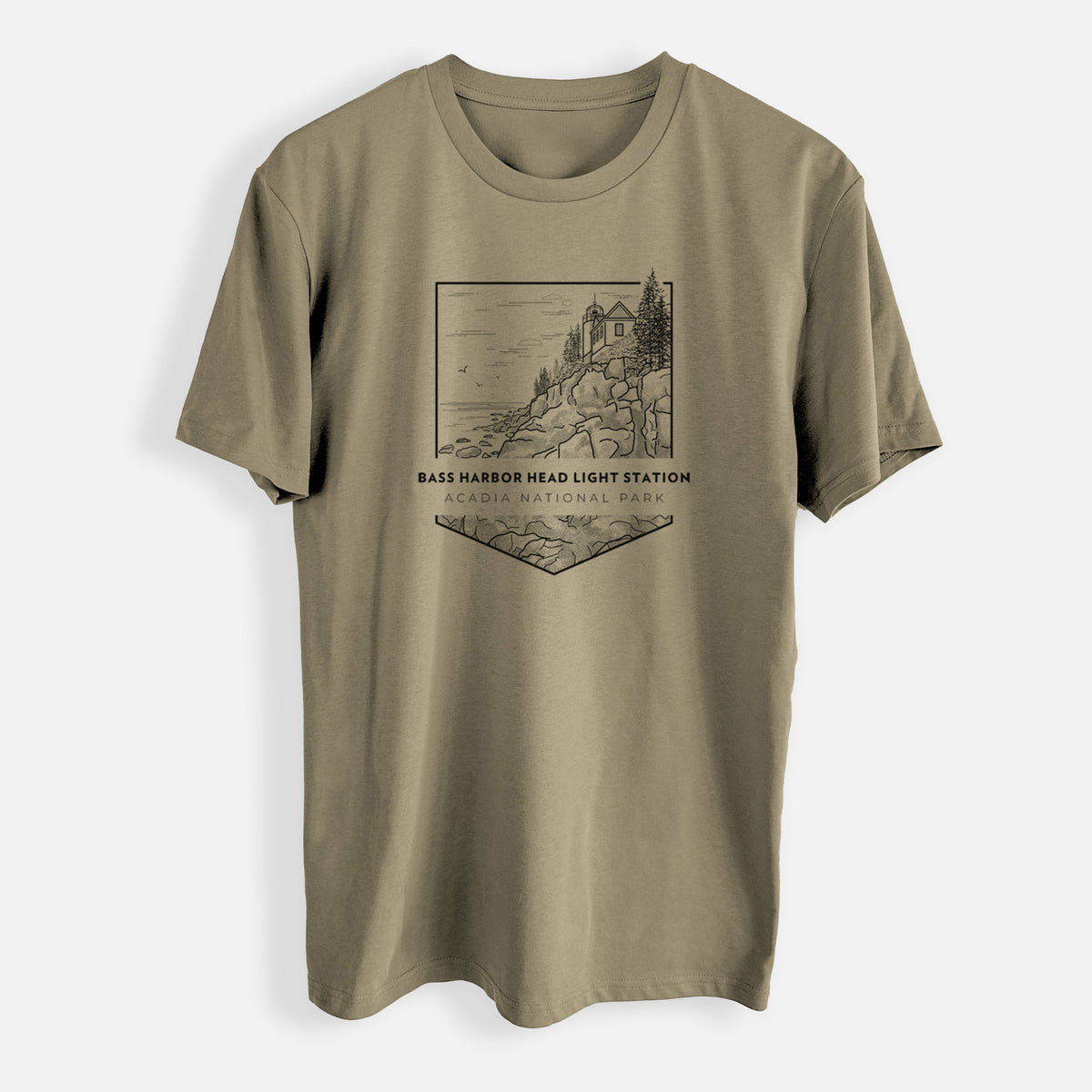 Bass Harbor Head Light Station - Acadia National Park - Mens Everyday Staple Tee