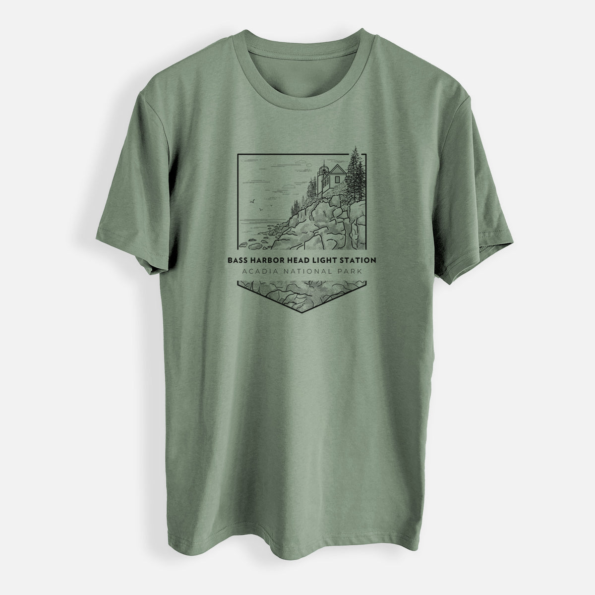 Bass Harbor Head Light Station - Acadia National Park - Mens Everyday Staple Tee