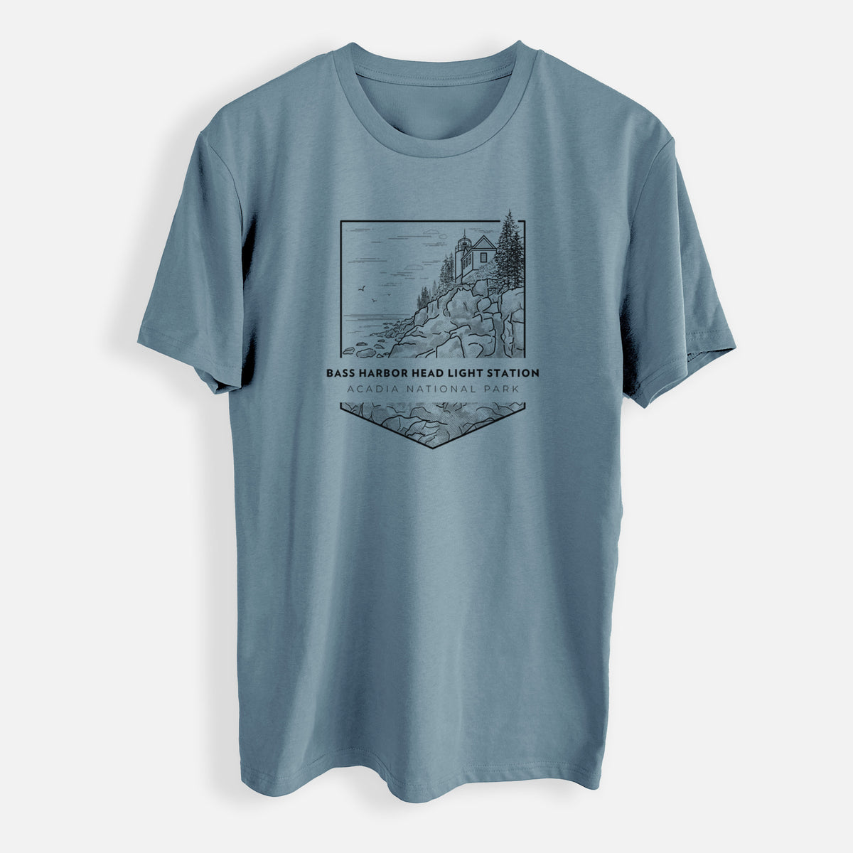 Bass Harbor Head Light Station - Acadia National Park - Mens Everyday Staple Tee