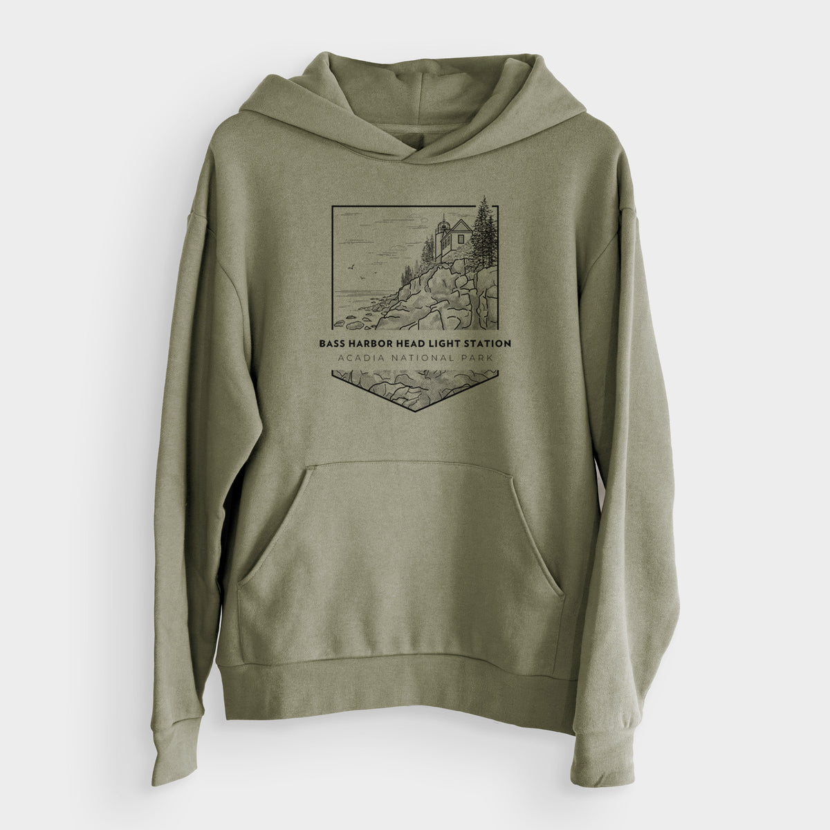 Bass Harbor Head Light Station - Acadia National Park  - Bodega Midweight Hoodie