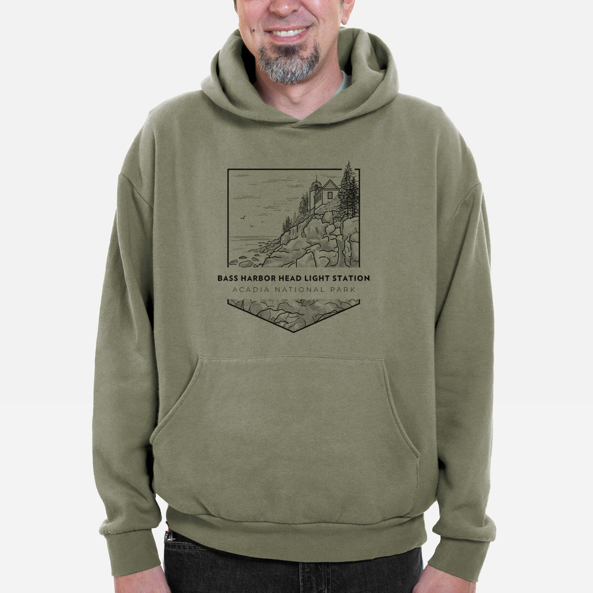 Bass Harbor Head Light Station - Acadia National Park  - Bodega Midweight Hoodie