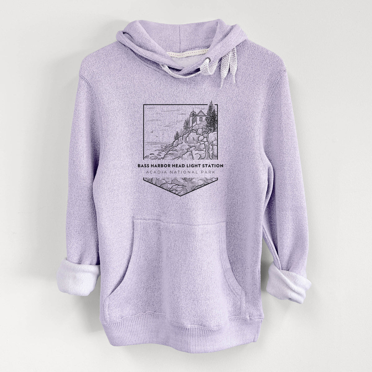 Bass Harbor Head Light Station - Acadia National Park - Knit Hoodie