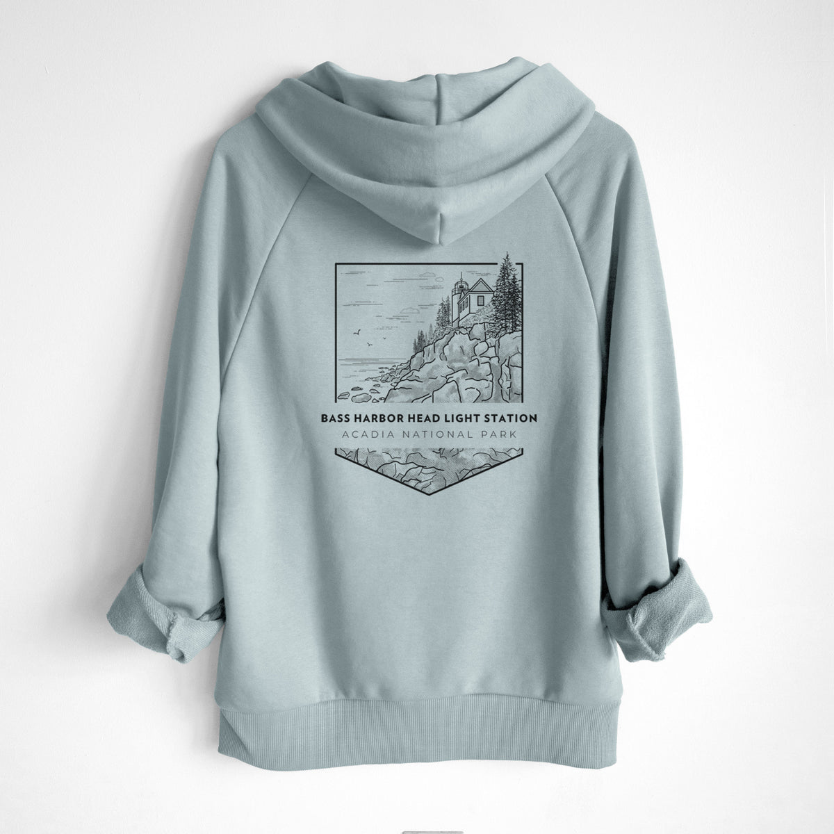 Bass Harbor Head Light Station - Acadia National Park - UltraLuxe Heavyweight French Terry Hoodie