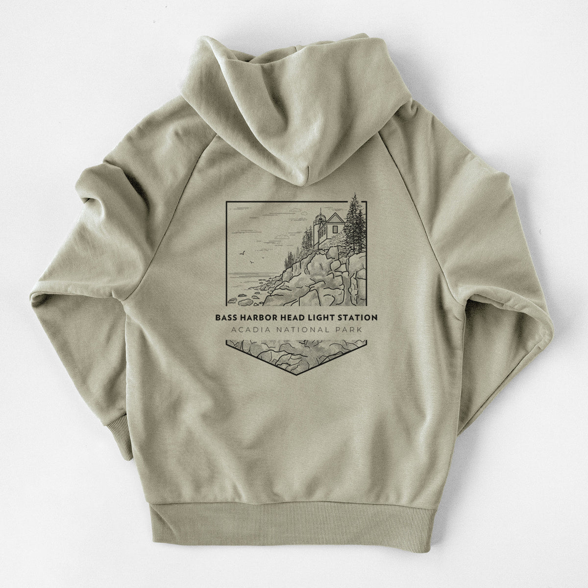 Bass Harbor Head Light Station - Acadia National Park - UltraLuxe Heavyweight French Terry Hoodie