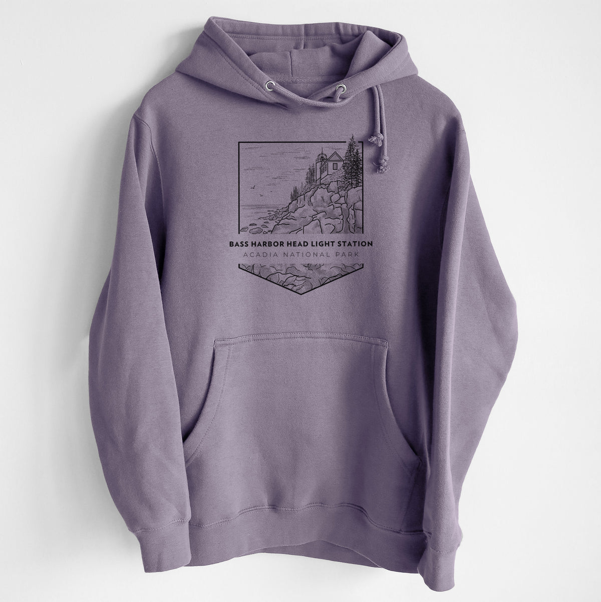 Bass Harbor Head Light Station - Acadia National Park - Heavyweight Fleece Hoodie