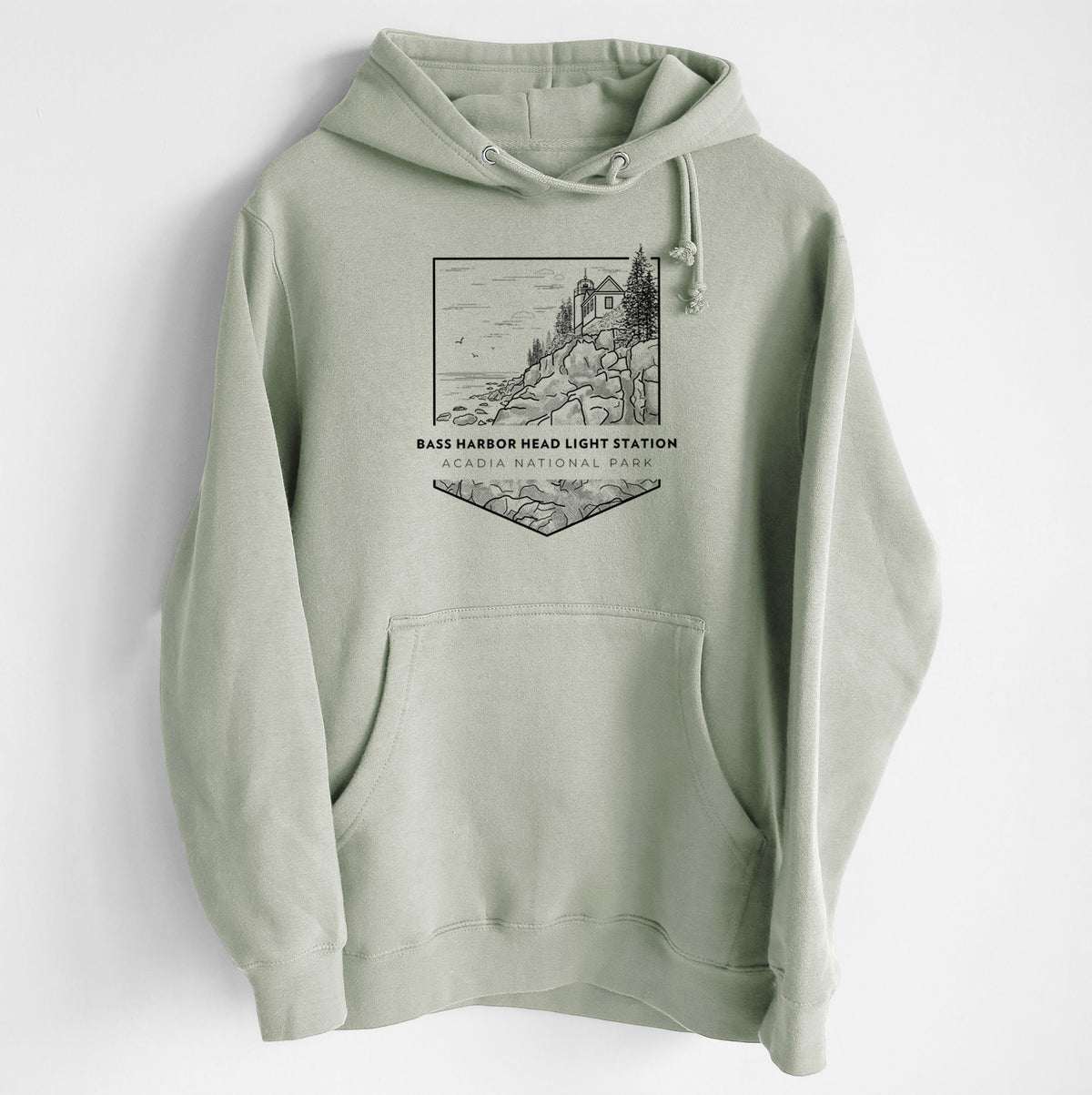Bass Harbor Head Light Station - Acadia National Park - Heavyweight Fleece Hoodie
