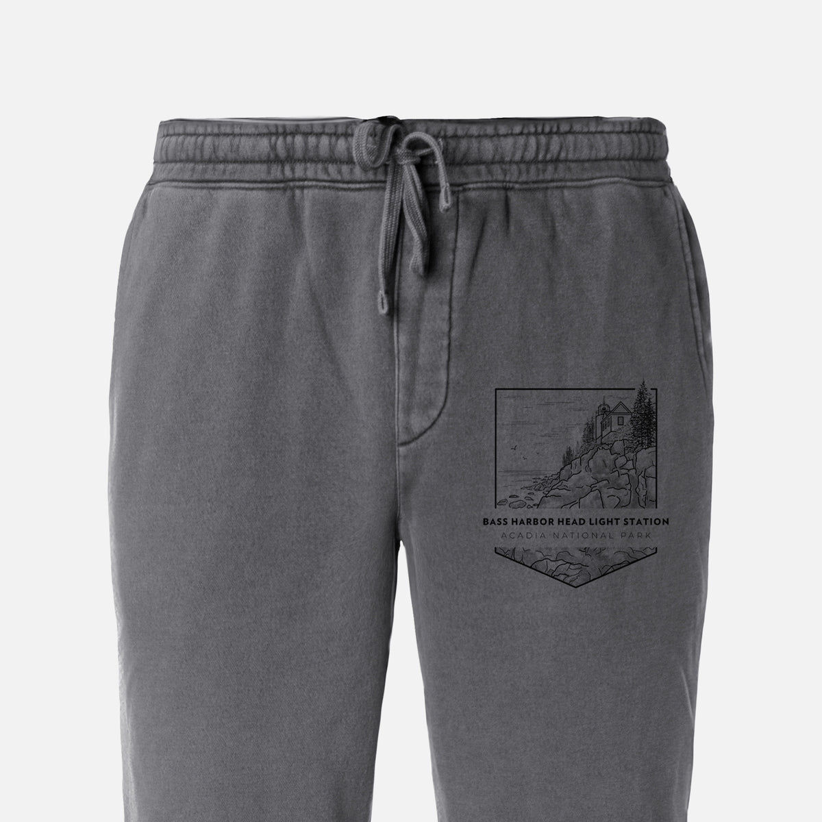 Bass Harbor Head Light Station - Acadia National Park - Unisex Pigment Dyed Sweatpants