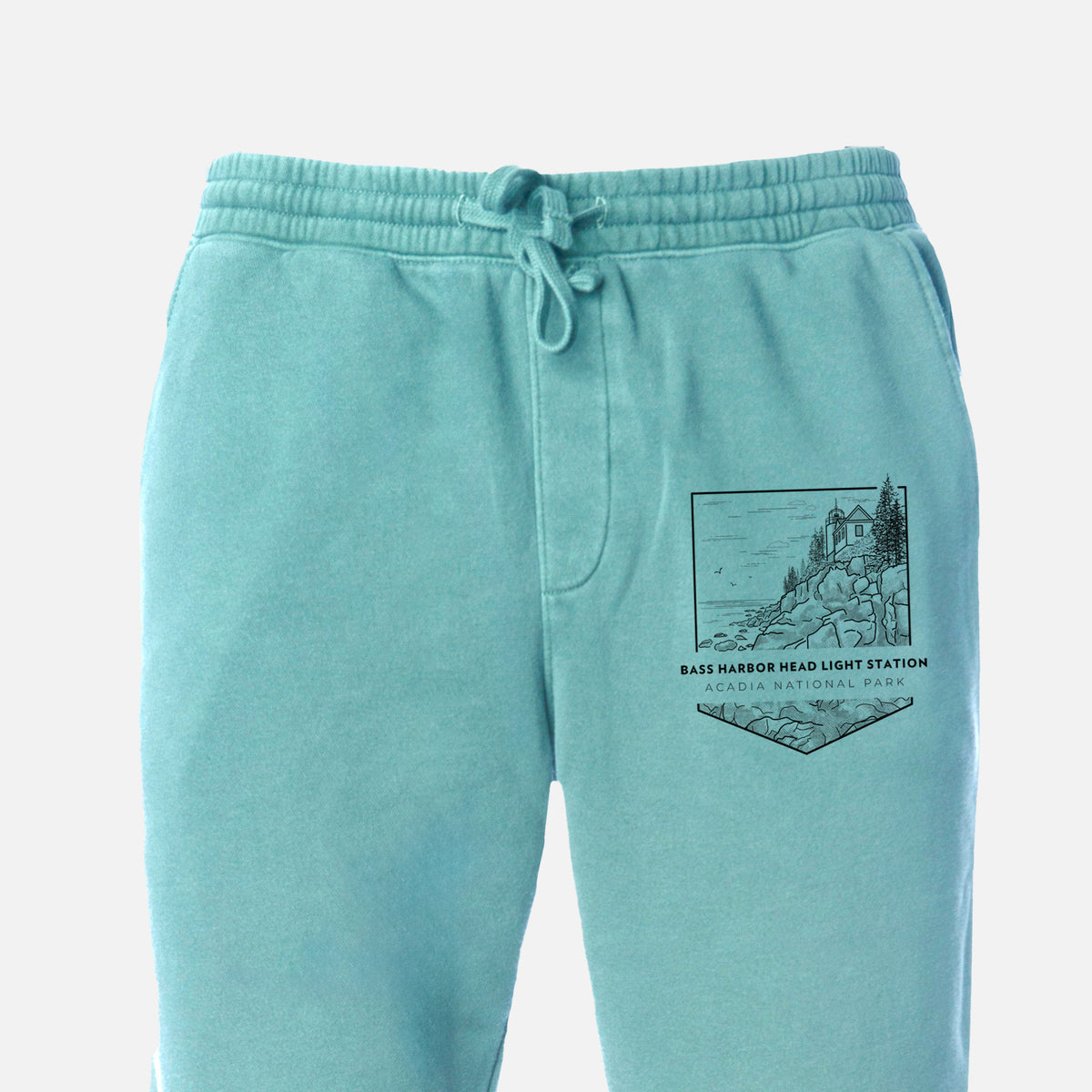 Bass Harbor Head Light Station - Acadia National Park - Unisex Pigment Dyed Sweatpants