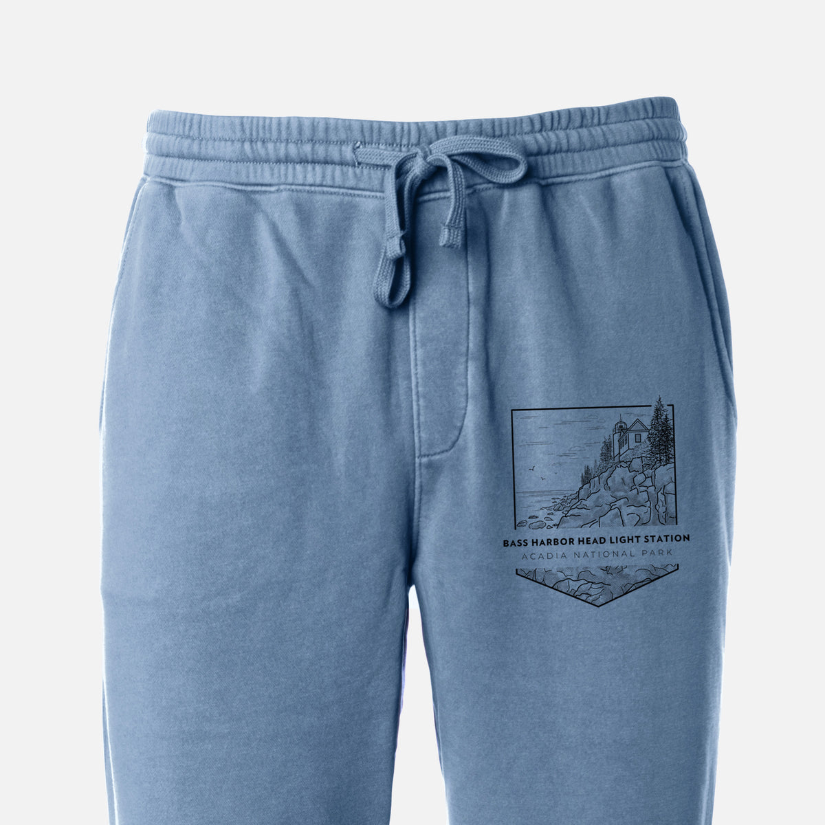 Bass Harbor Head Light Station - Acadia National Park - Unisex Pigment Dyed Sweatpants