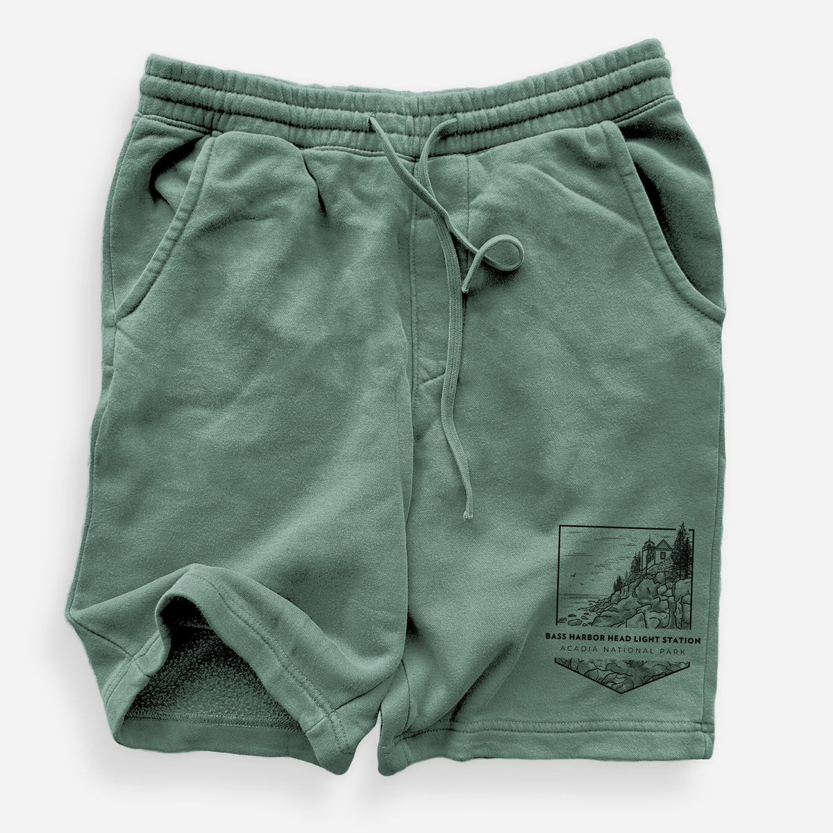 Bass Harbor Head Light Station - Acadia National Park - Unisex Pigment Dyed Shorts