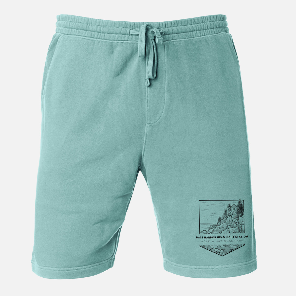 Bass Harbor Head Light Station - Acadia National Park - Unisex Pigment Dyed Shorts