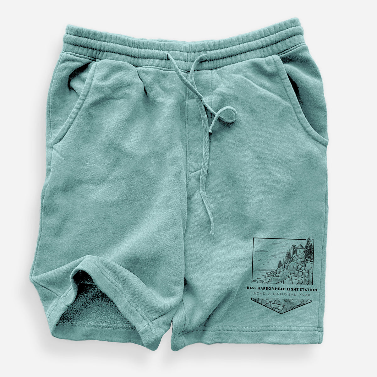 Bass Harbor Head Light Station - Acadia National Park - Unisex Pigment Dyed Shorts