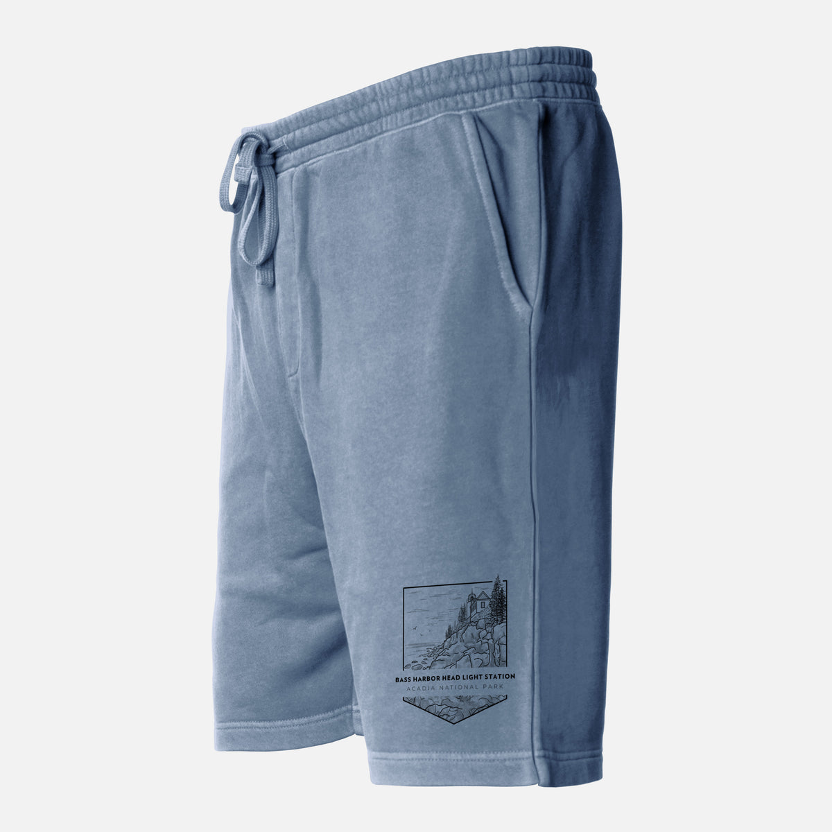 Bass Harbor Head Light Station - Acadia National Park - Unisex Pigment Dyed Shorts