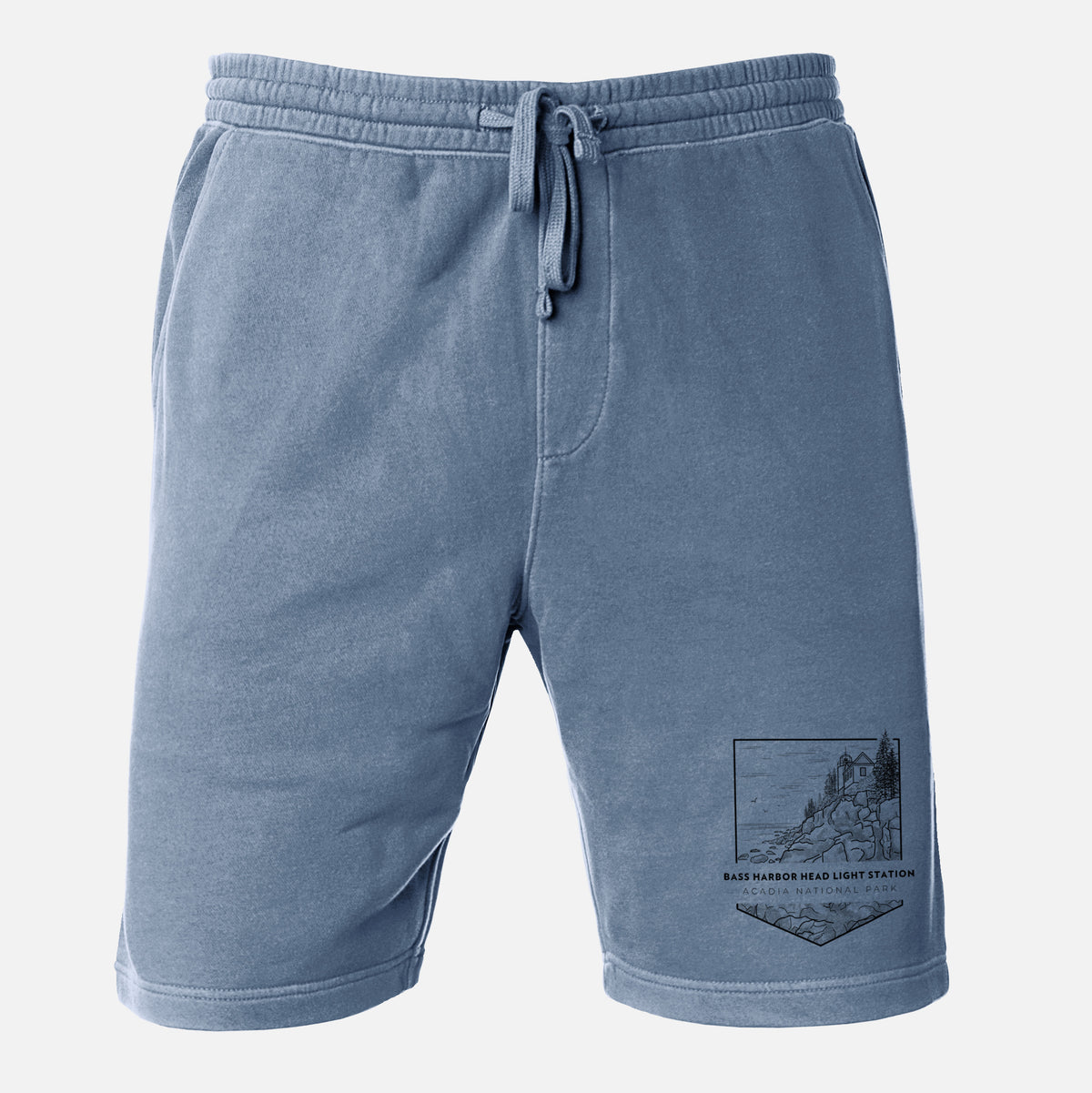 Bass Harbor Head Light Station - Acadia National Park - Unisex Pigment Dyed Shorts