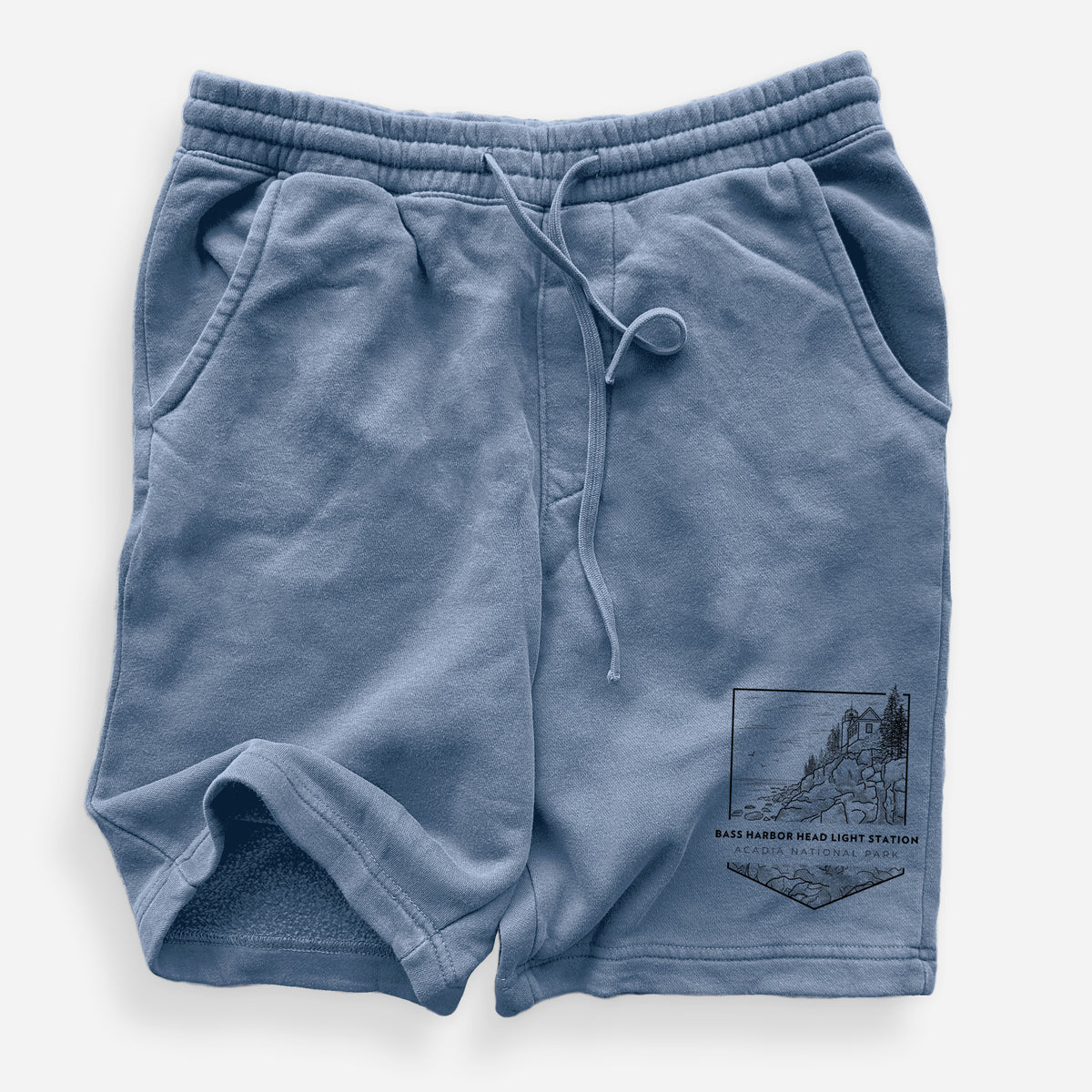 Bass Harbor Head Light Station - Acadia National Park - Unisex Pigment Dyed Shorts