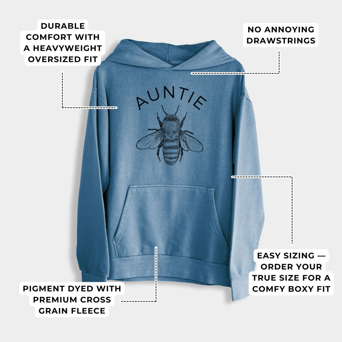 Auntie Bee  - Urban Heavyweight Hoodie