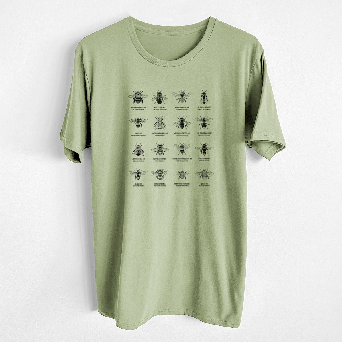 Bee Chart - Bees in North America - Unisex Crewneck - Made in USA - 100% Organic Cotton