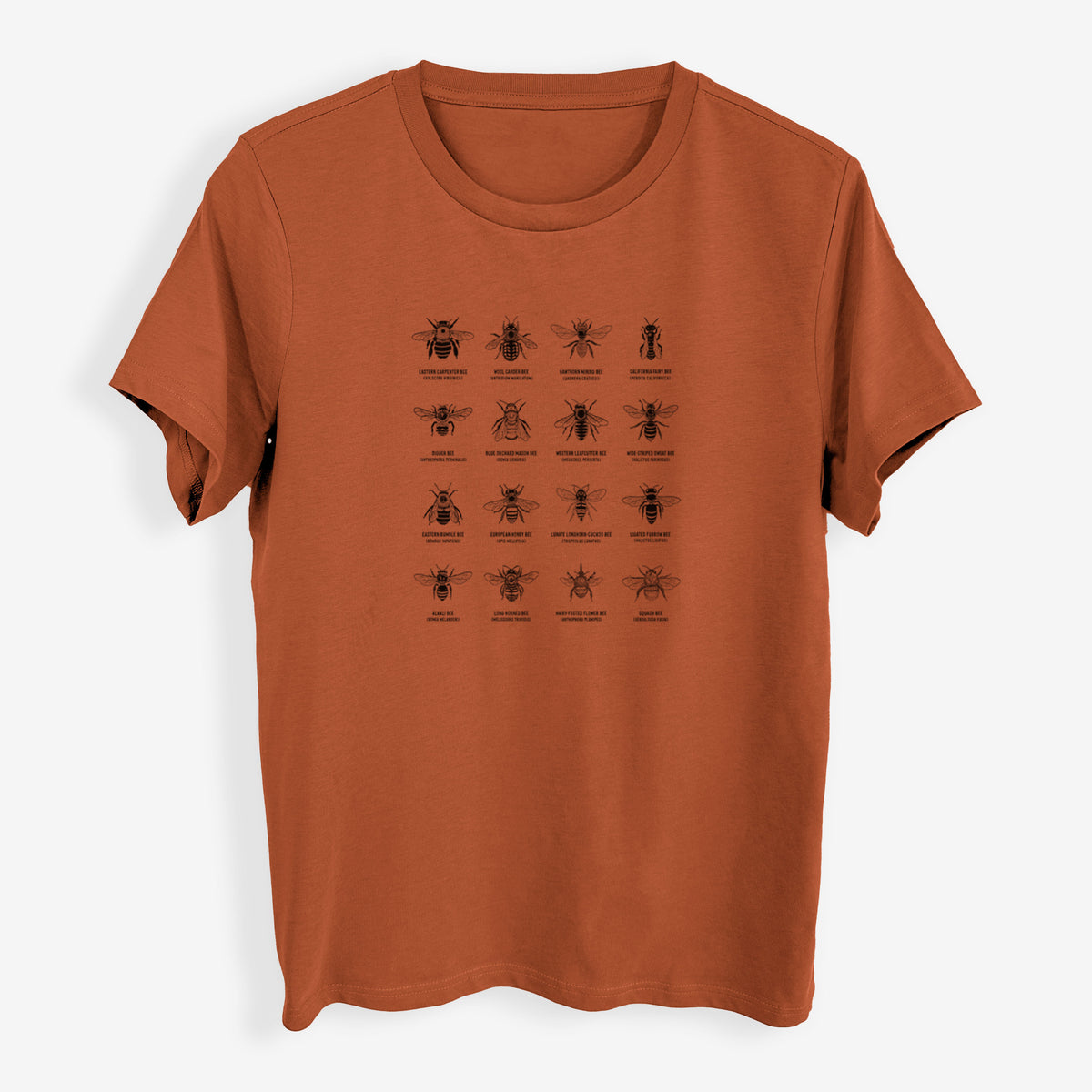 Bee Chart - Bees in North America - Womens Everyday Maple Tee