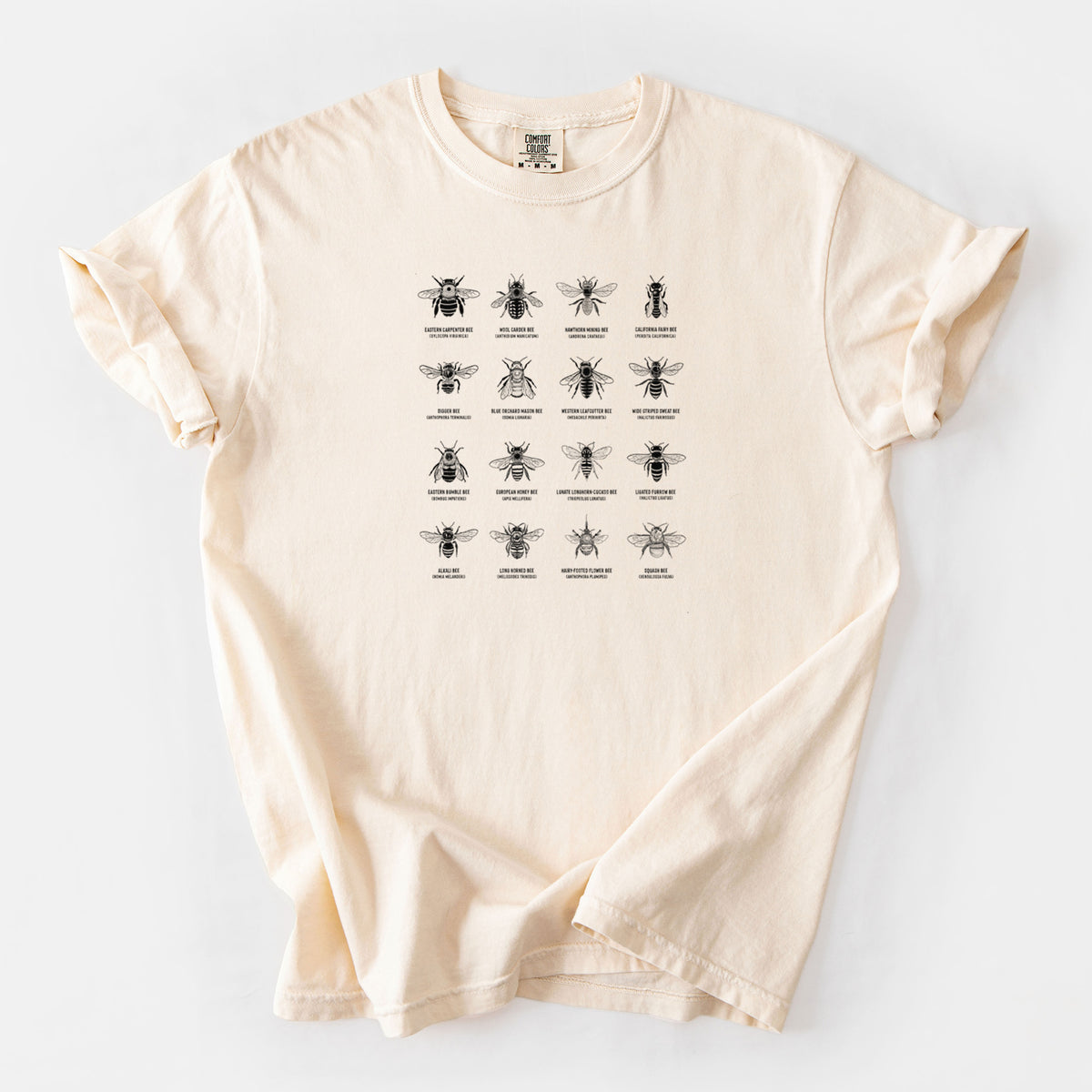 Bee Chart - Bees in North America - Unisex Comfort Colors Garment-Dyed Heavyweight T-shirt