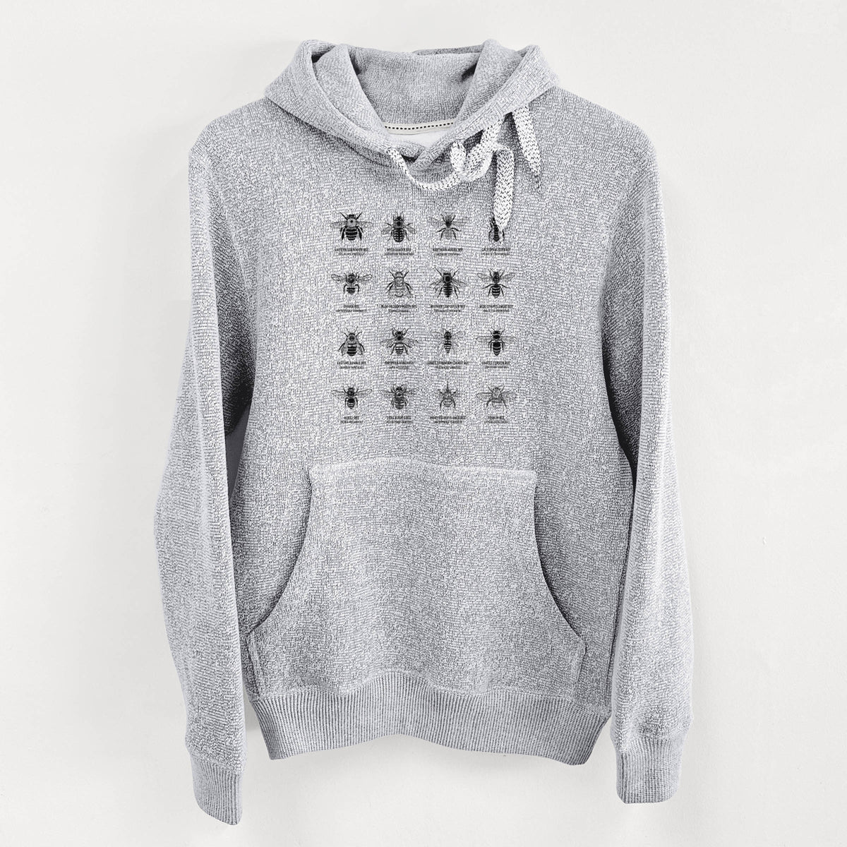 Bee Chart - Bees in North America - Knit Hoodie