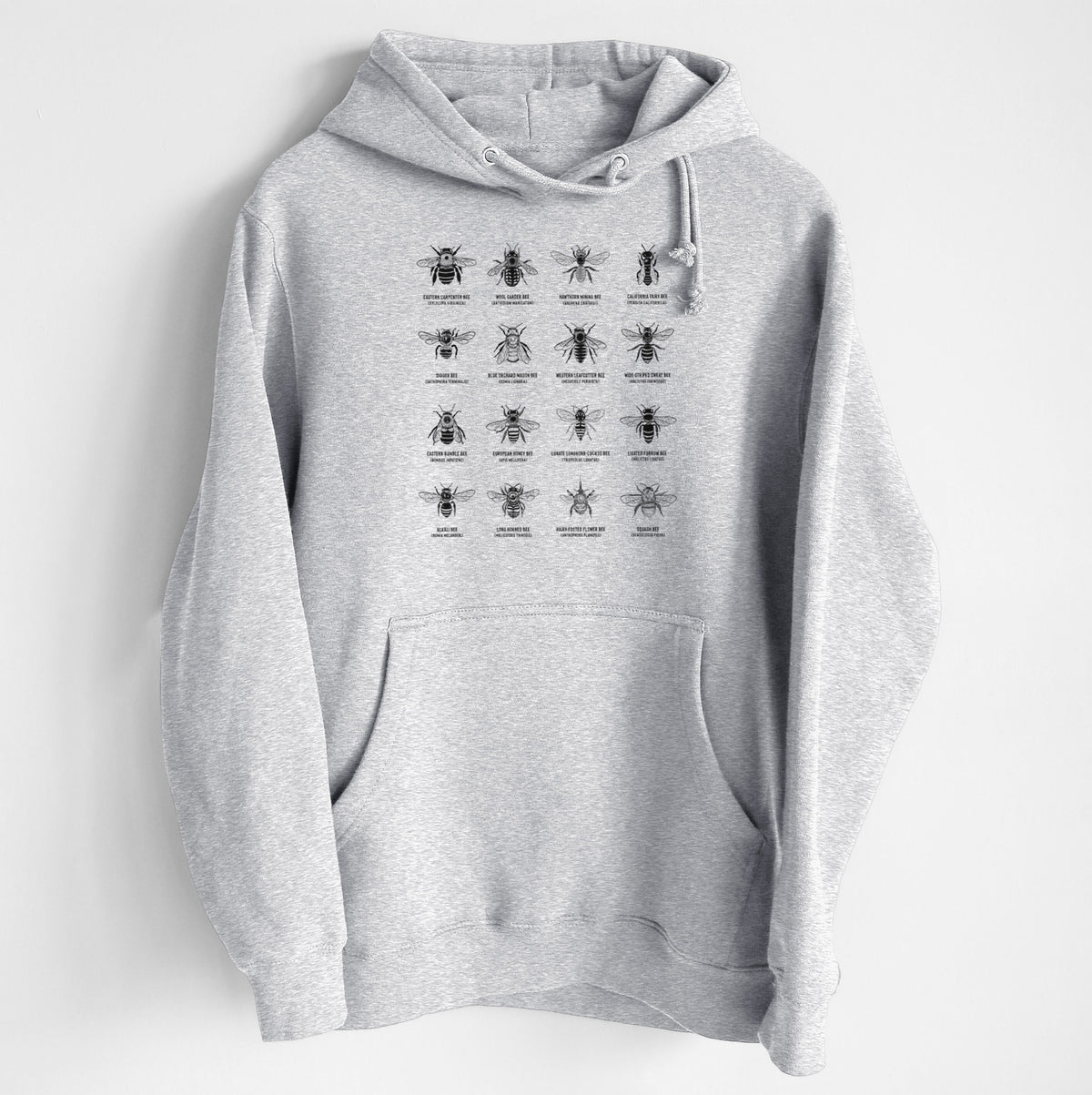 Bee Chart - Bees in North America - Heavyweight Fleece Hoodie