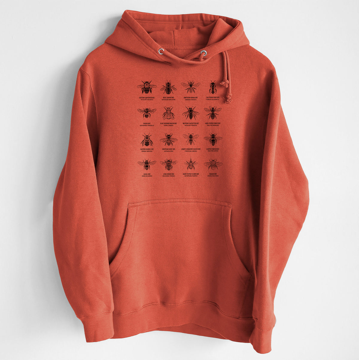 Bee Chart - Bees in North America - Heavyweight Fleece Hoodie