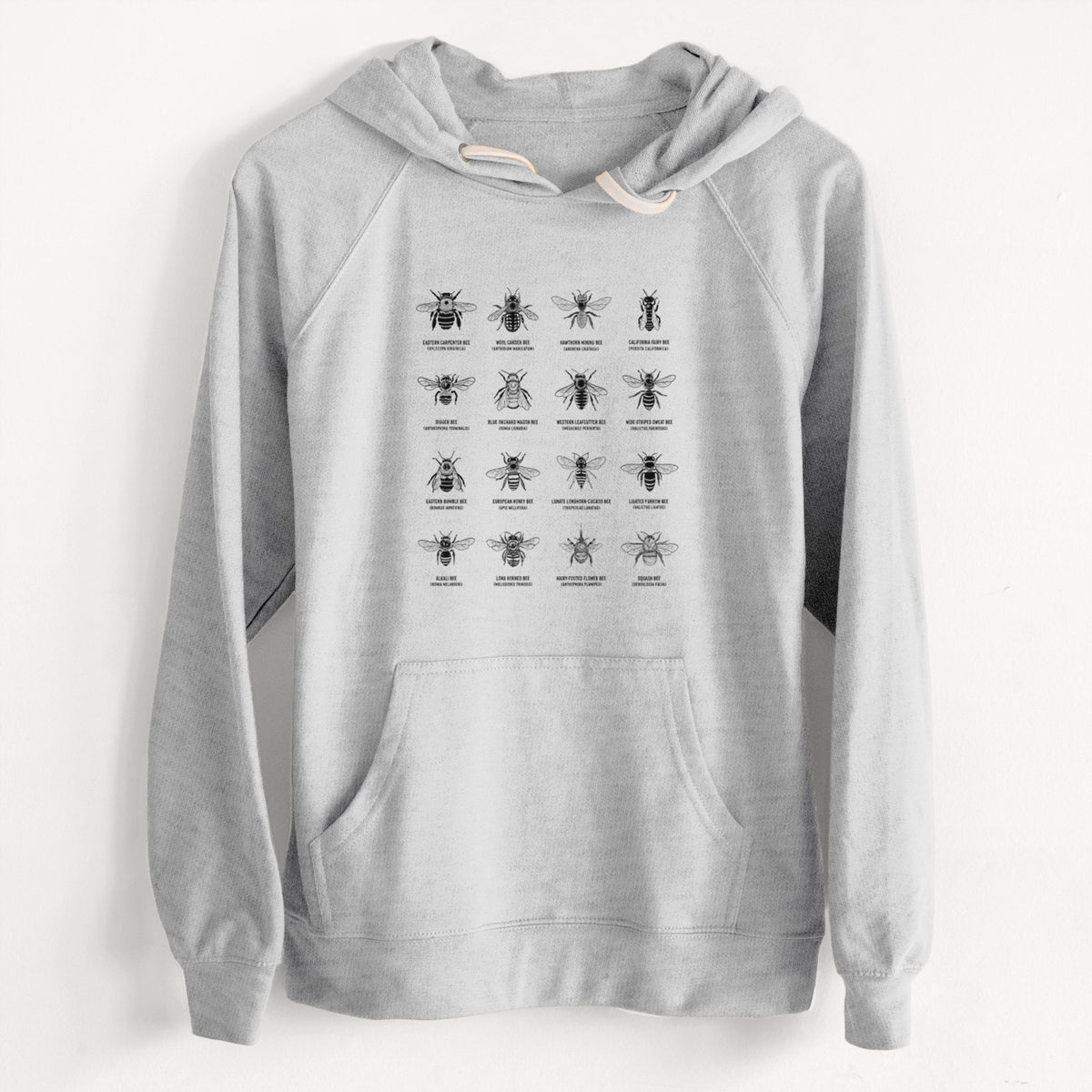 CLEARANCE - Bee Chart - Bees in North America  - Unisex Slim Fit Loopback Terry Hoodie